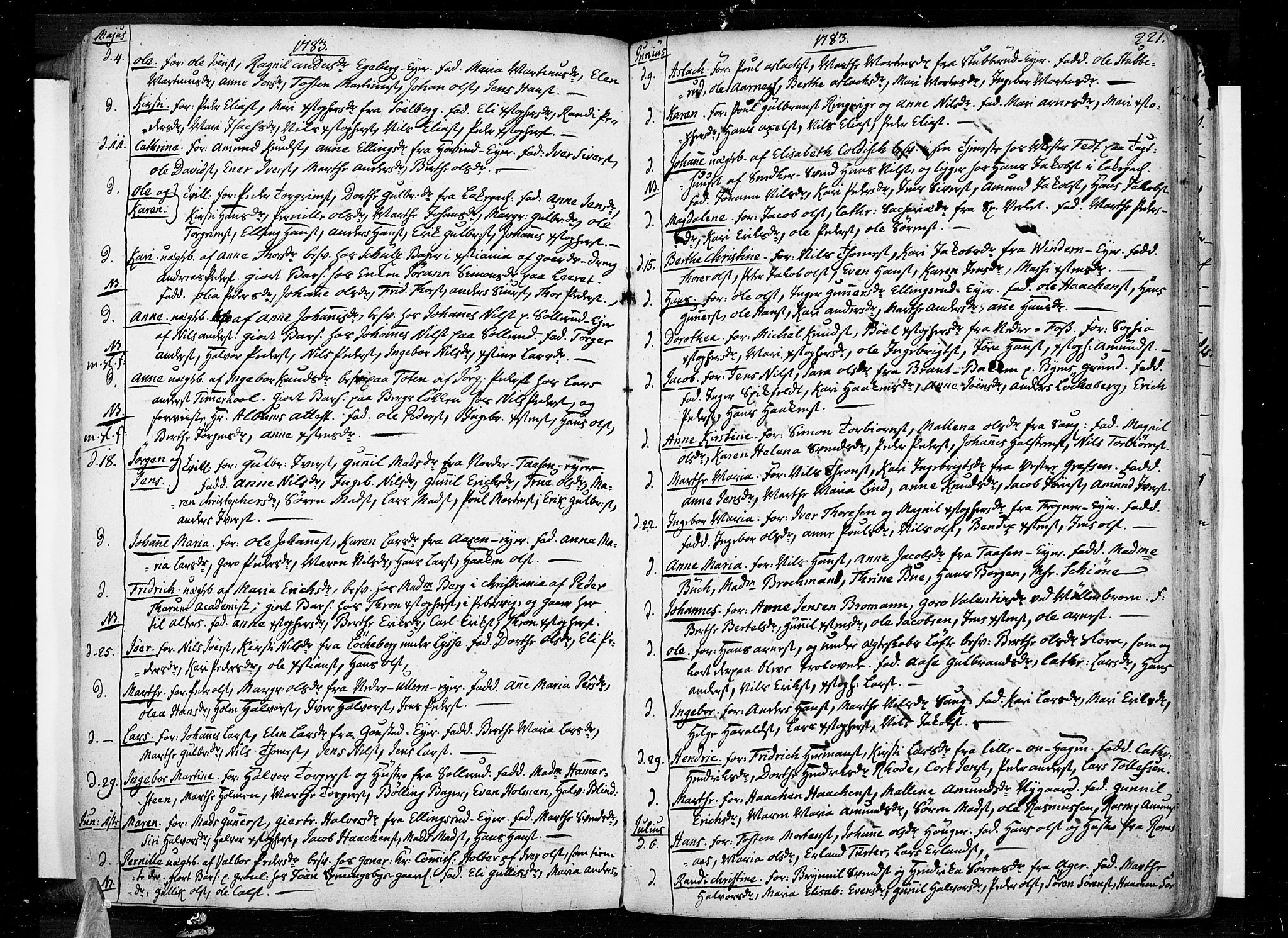 Aker prestekontor kirkebøker, AV/SAO-A-10861/F/L0009: Parish register (official) no. 9, 1765-1785, p. 221