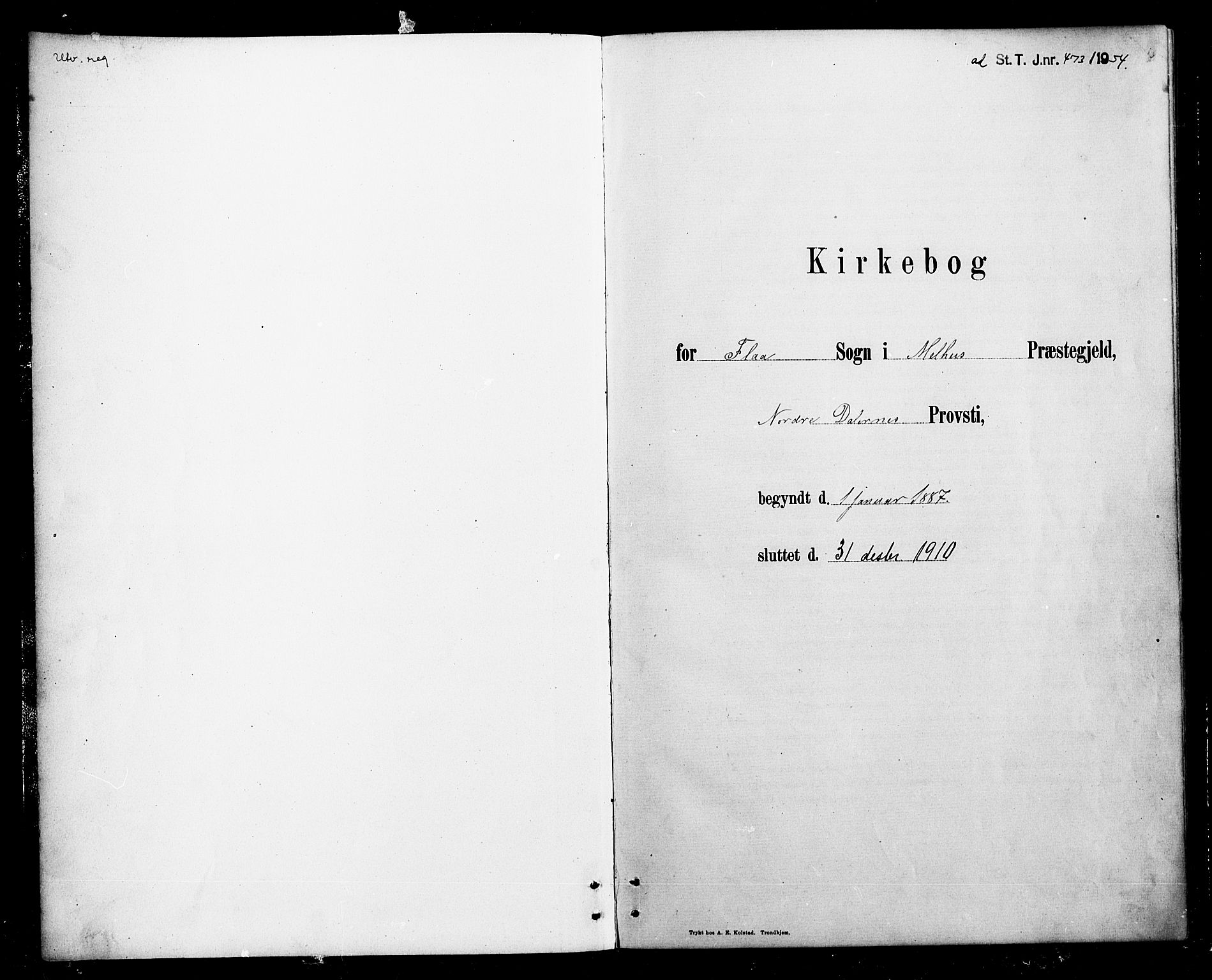 Ministerialprotokoller, klokkerbøker og fødselsregistre - Sør-Trøndelag, AV/SAT-A-1456/693/L1123: Parish register (copy) no. 693C04, 1887-1910