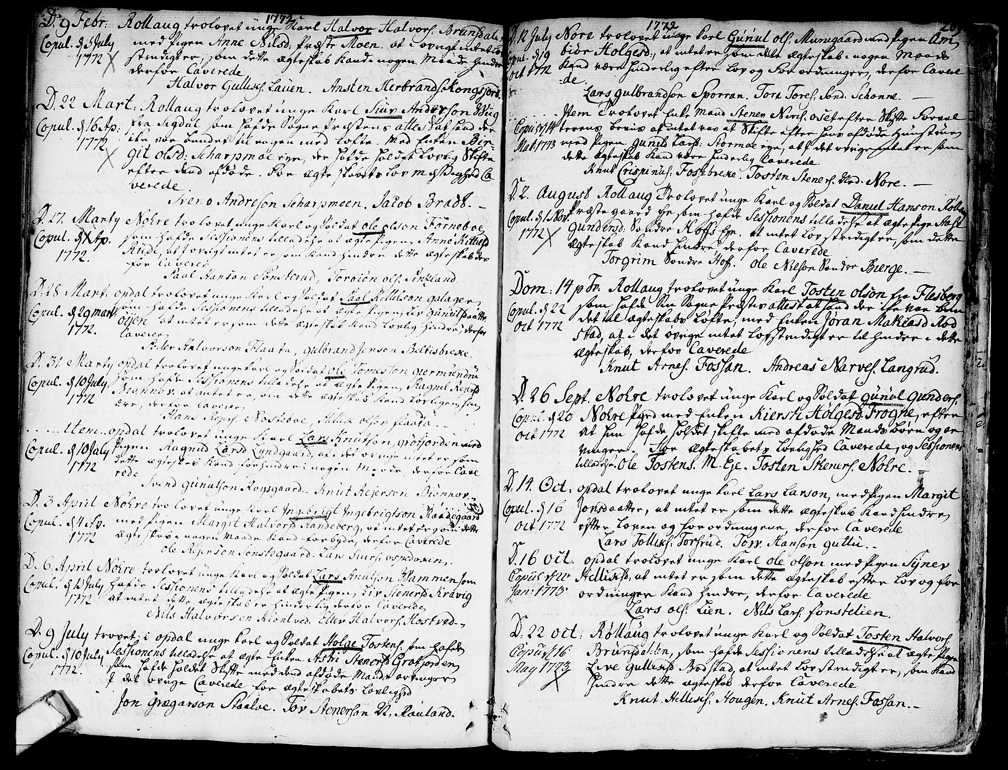 Rollag kirkebøker, SAKO/A-240/F/Fa/L0003: Parish register (official) no. I 3, 1743-1778, p. 269
