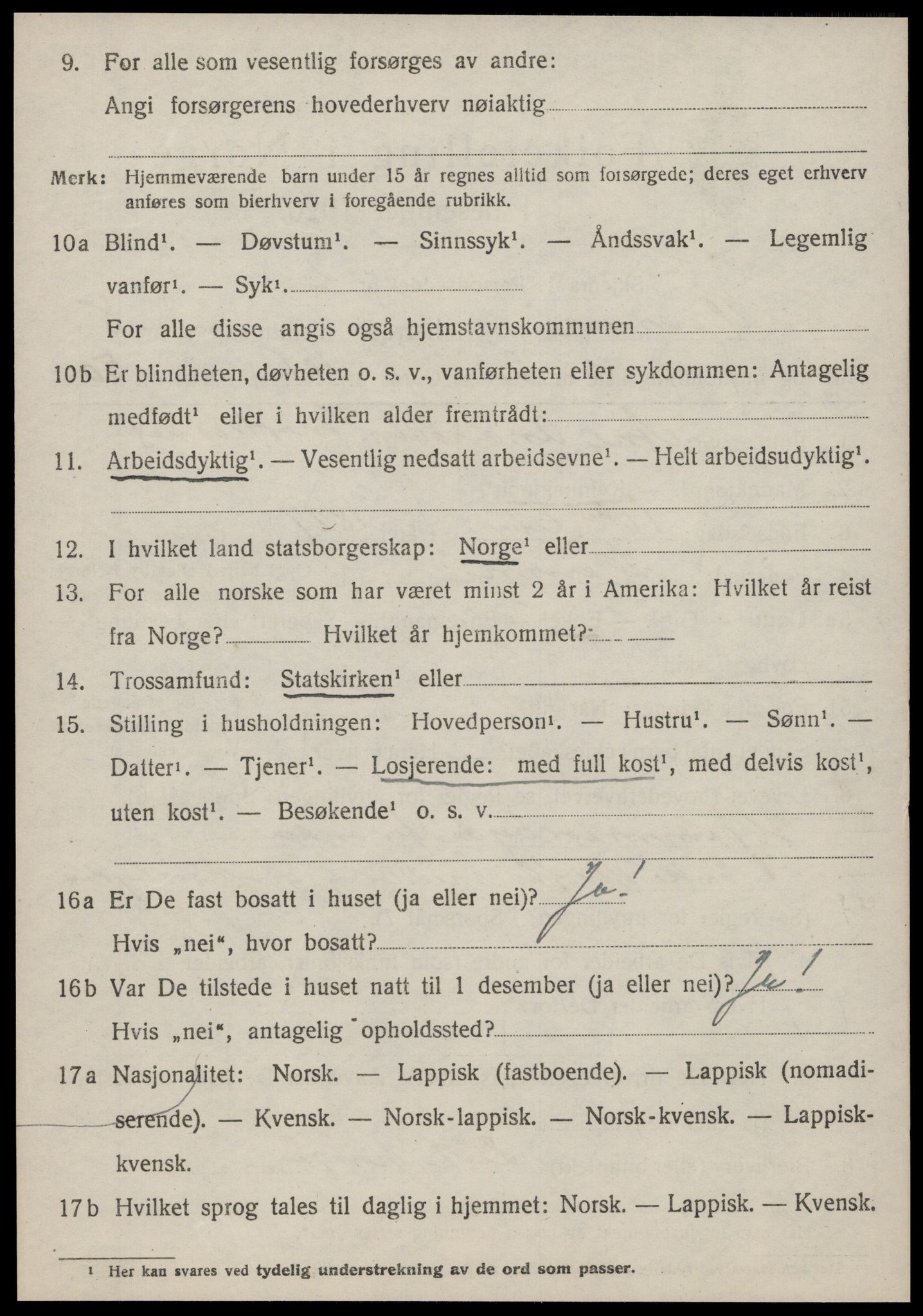 SAT, 1920 census for Hemne, 1920, p. 4687