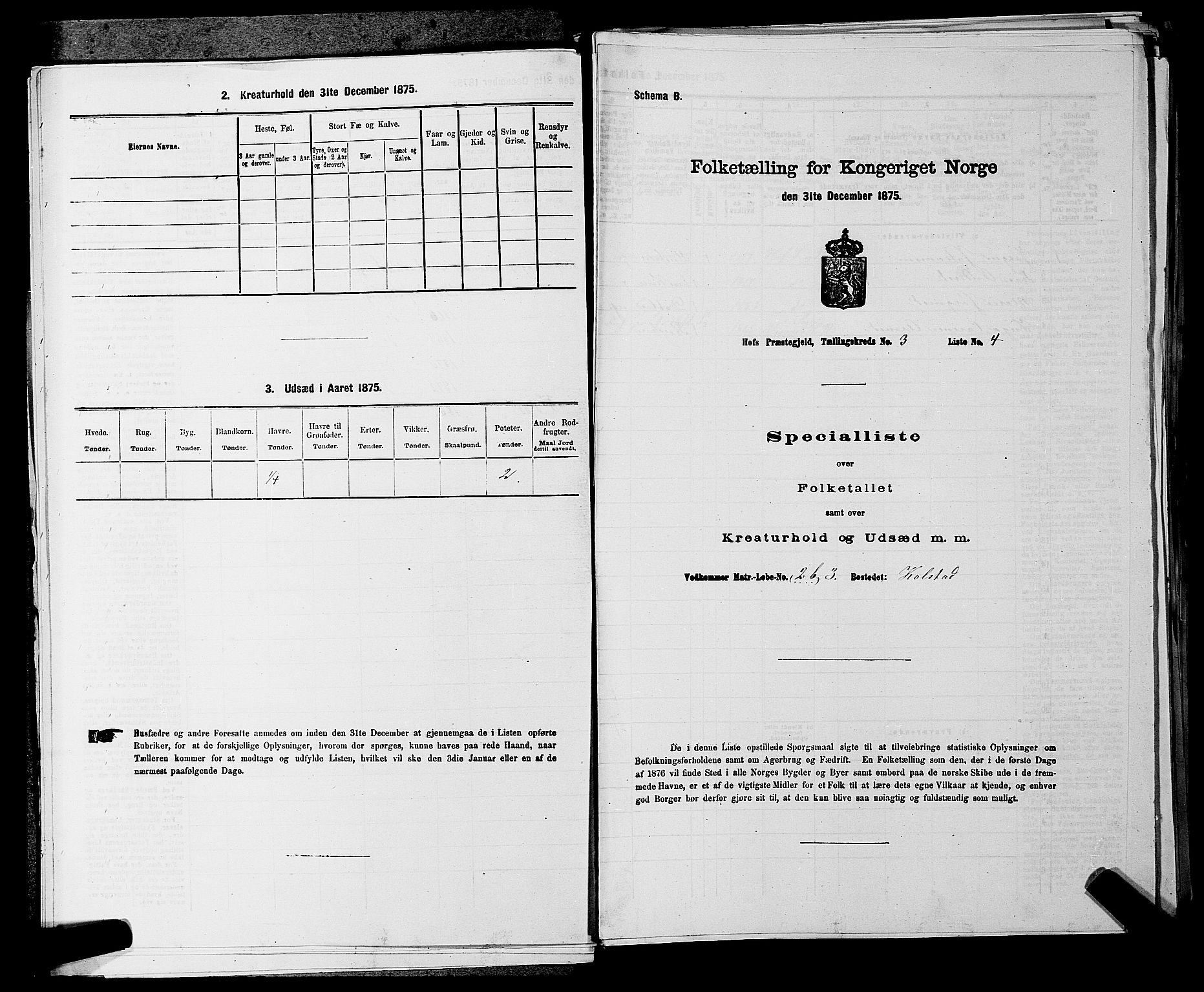 SAKO, 1875 census for 0714P Hof, 1875, p. 275