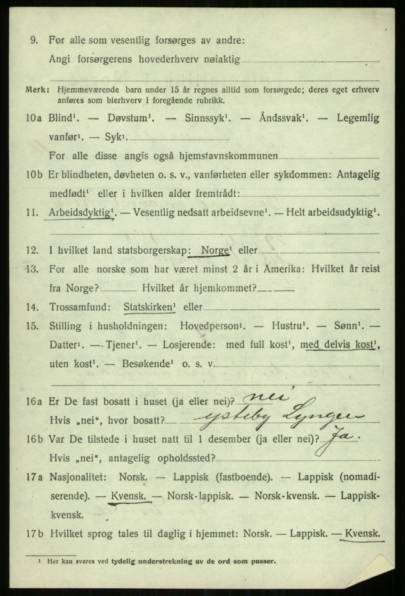 SATØ, 1920 census for Karlsøy, 1920, p. 5504