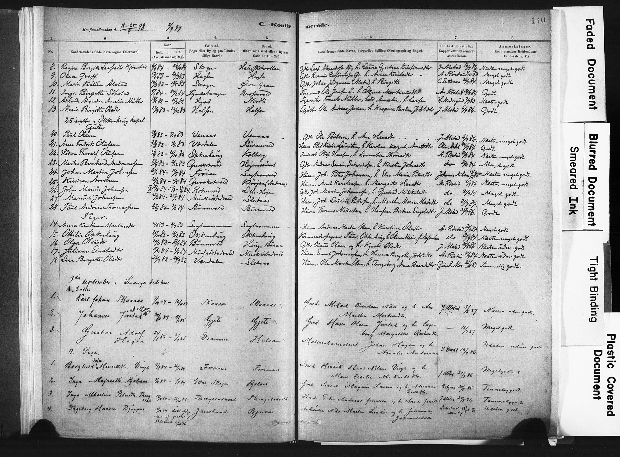 Ministerialprotokoller, klokkerbøker og fødselsregistre - Nord-Trøndelag, SAT/A-1458/721/L0207: Parish register (official) no. 721A02, 1880-1911, p. 140