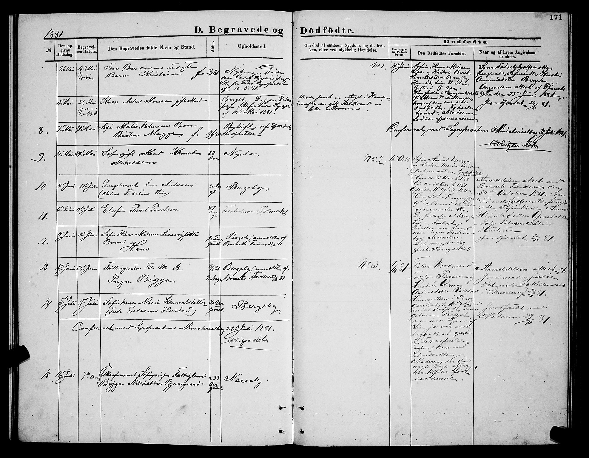 Nesseby sokneprestkontor, SATØ/S-1330/H/Hb/L0004klokker: Parish register (copy) no. 4, 1877-1884, p. 171
