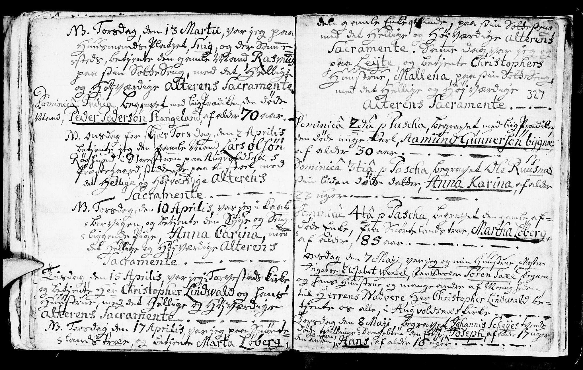 Avaldsnes sokneprestkontor, AV/SAST-A -101851/H/Ha/Haa/L0001: Parish register (official) no. A 1, 1711-1764, p. 327