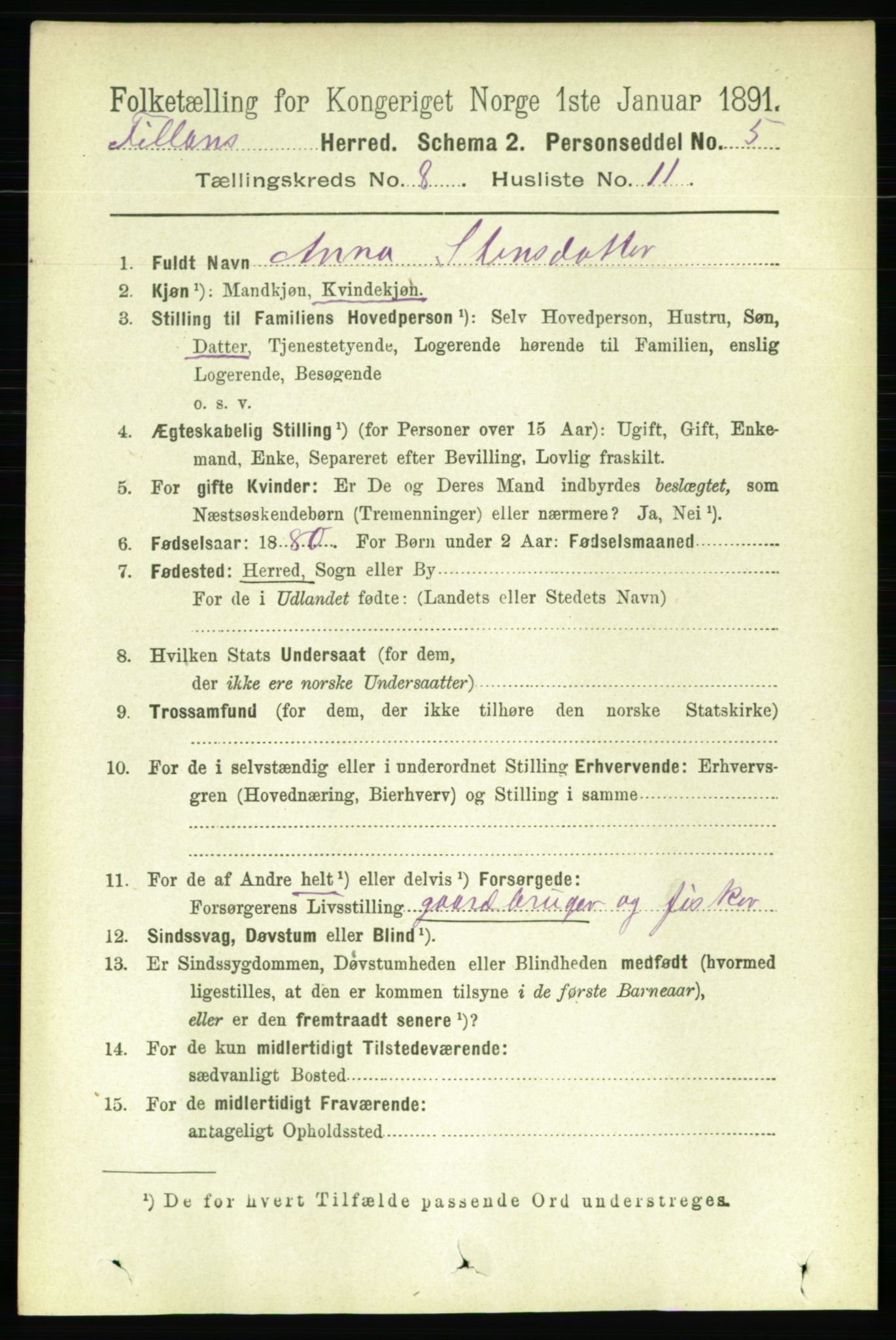 RA, 1891 census for 1616 Fillan, 1891, p. 1940