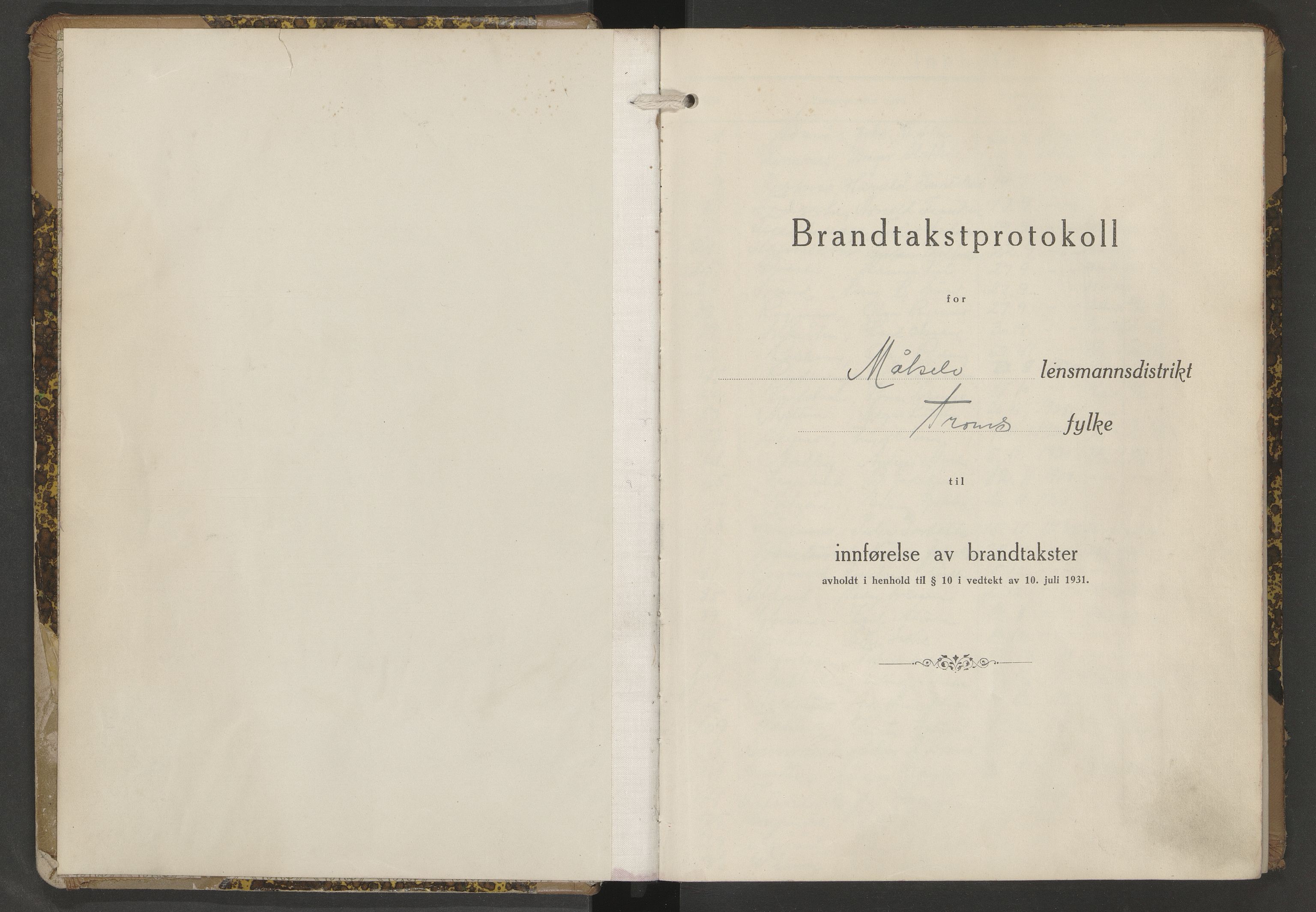 Målselv lensmannskontor, AV/SATØ-SATØ-68/F/Fp/Fpb/L0272: Branntakstprotokoll, 1938-1944