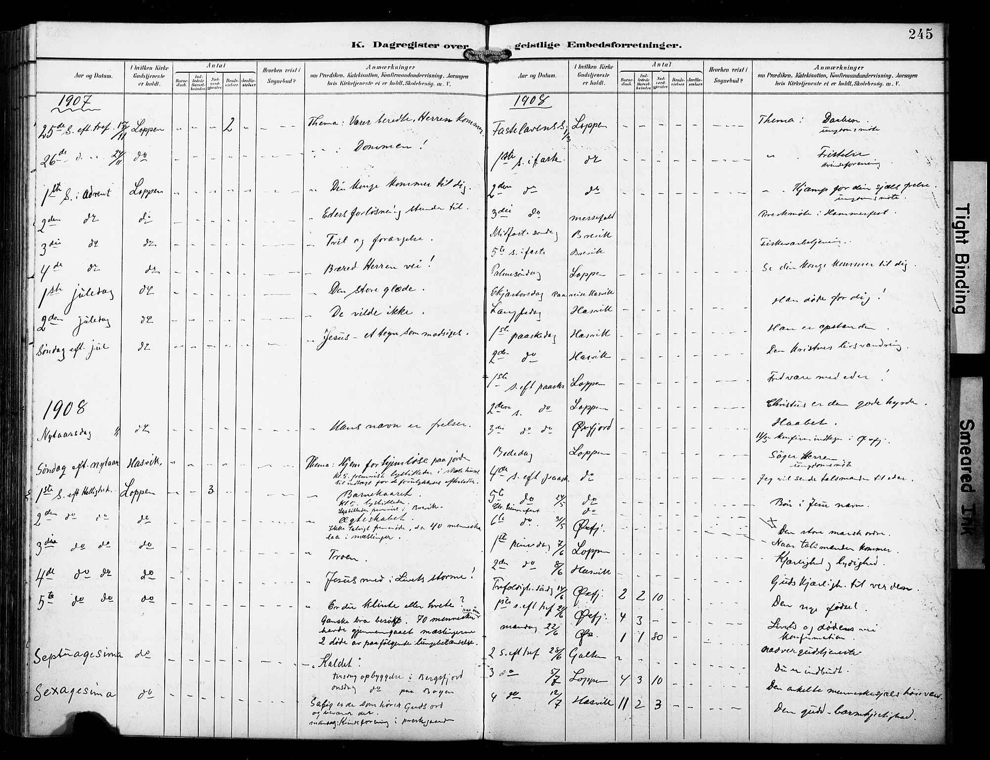 Loppa sokneprestkontor, SATØ/S-1339/H/Ha/L0009kirke: Parish register (official) no. 9, 1895-1909, p. 245