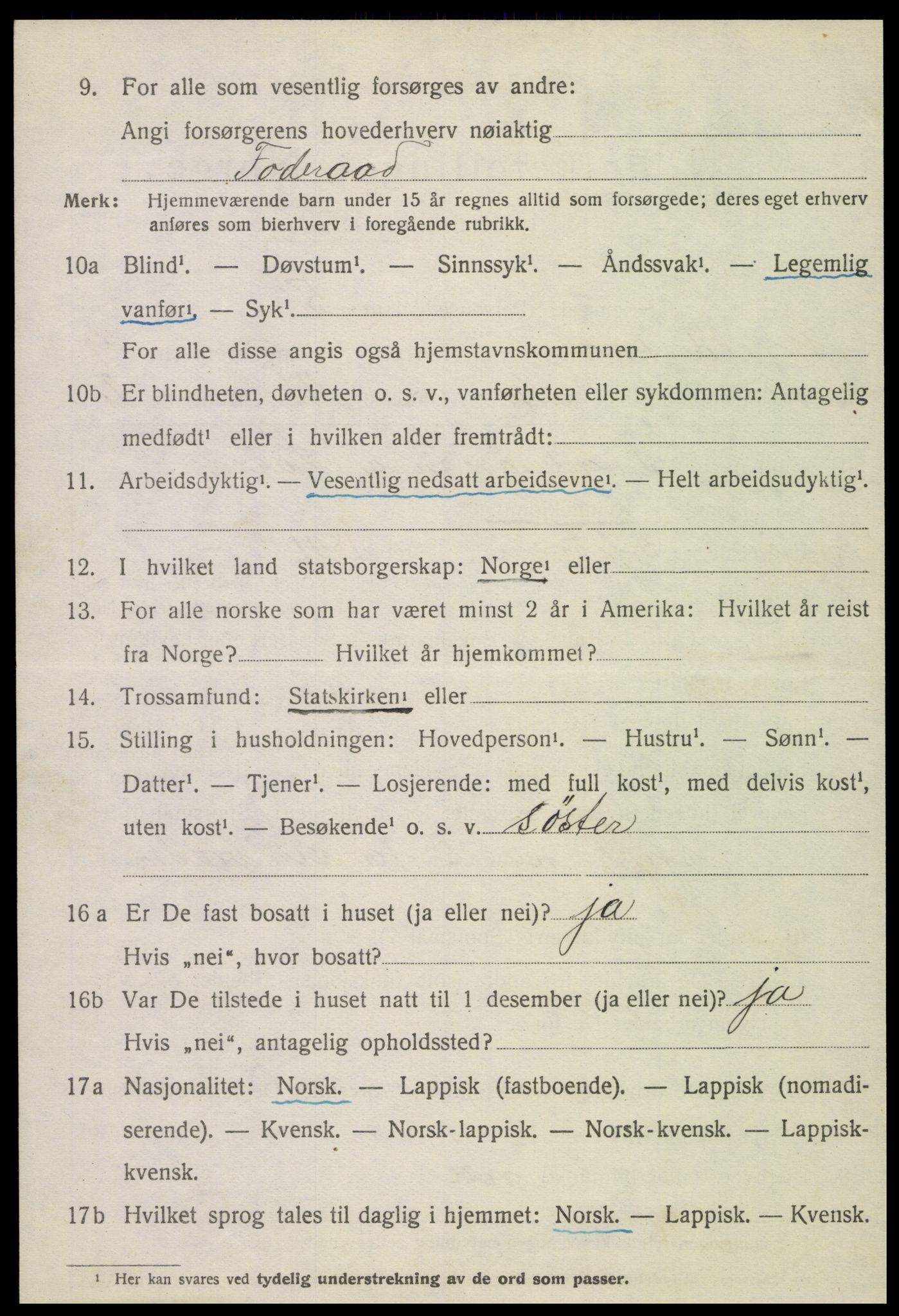 SAT, 1920 census for Gildeskål, 1920, p. 5815