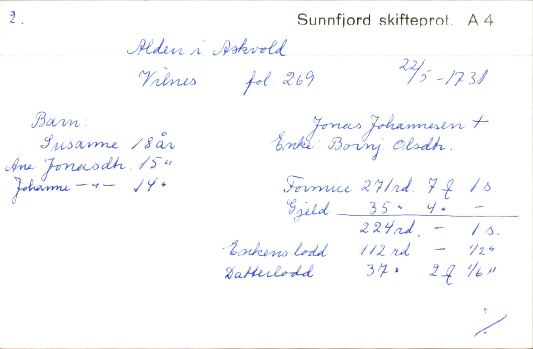 Skiftekort ved Statsarkivet i Bergen, SAB/SKIFTEKORT/003/L0003: Skifteprotokoll nr. 4-5, 1737-1751, p. 6