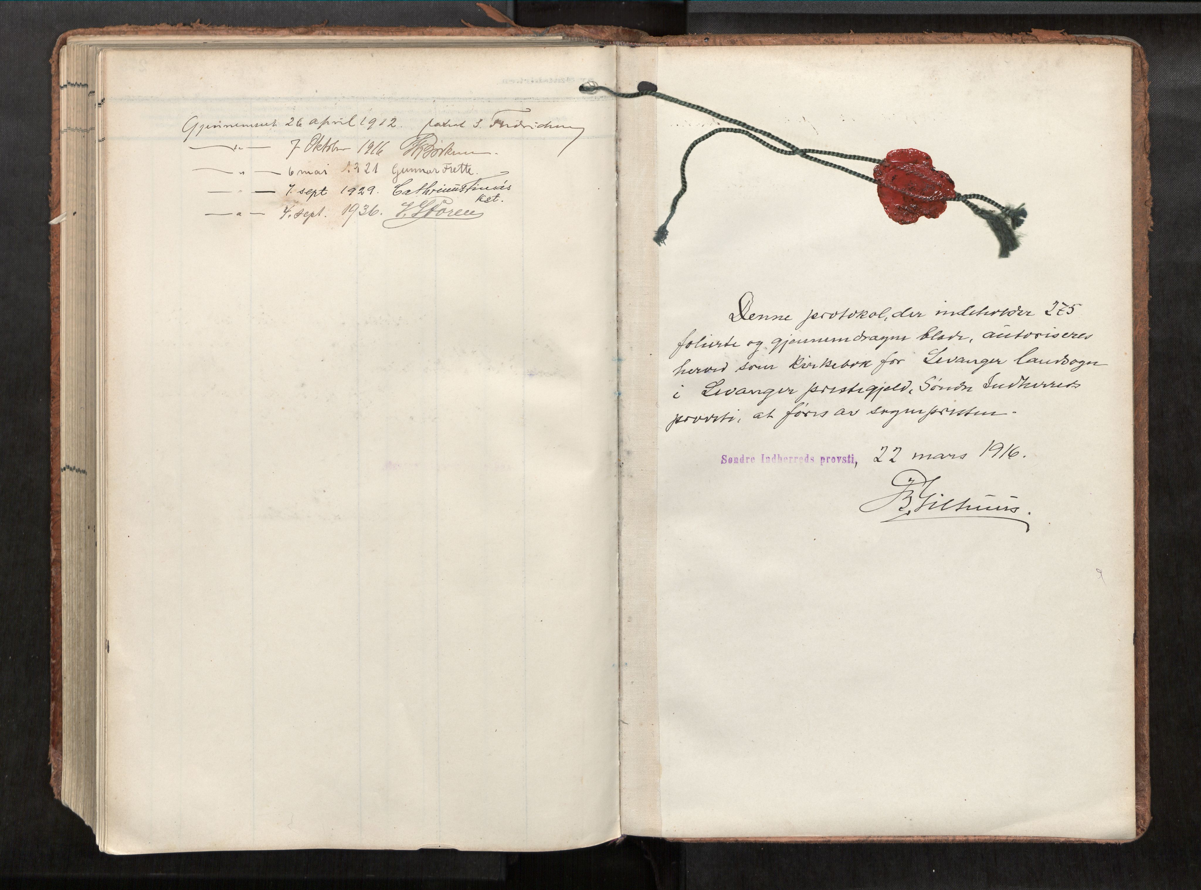 Levanger sokneprestkontor, AV/SAT-A-1301/2/H/Haa/L0002: Parish register (official) no. 2, 1912-1935