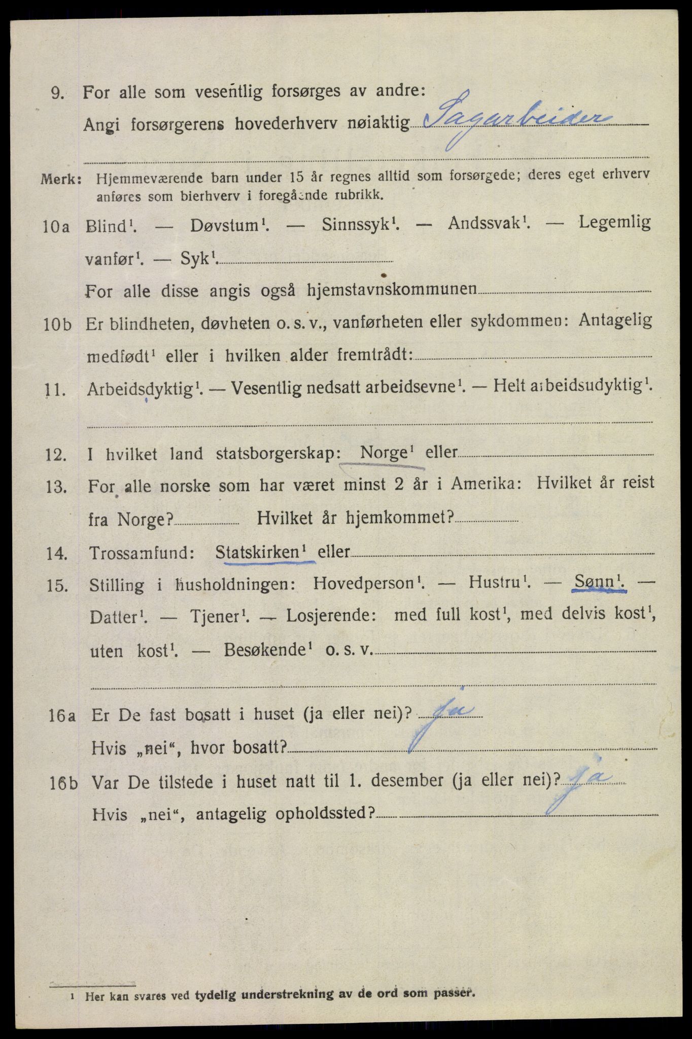 SAKO, 1920 census for Lier, 1920, p. 5247