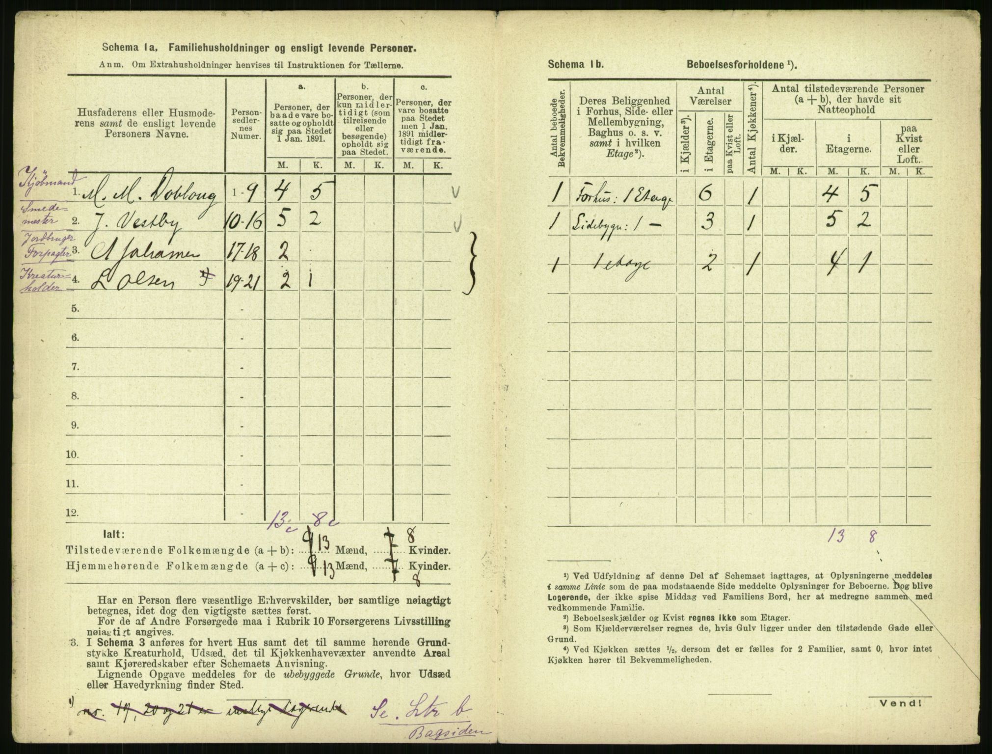 RA, 1891 census for 0301 Kristiania, 1891, p. 63994