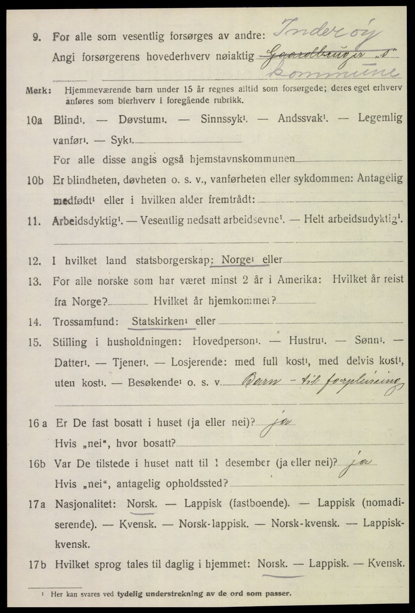 SAT, 1920 census for Inderøy, 1920, p. 6002