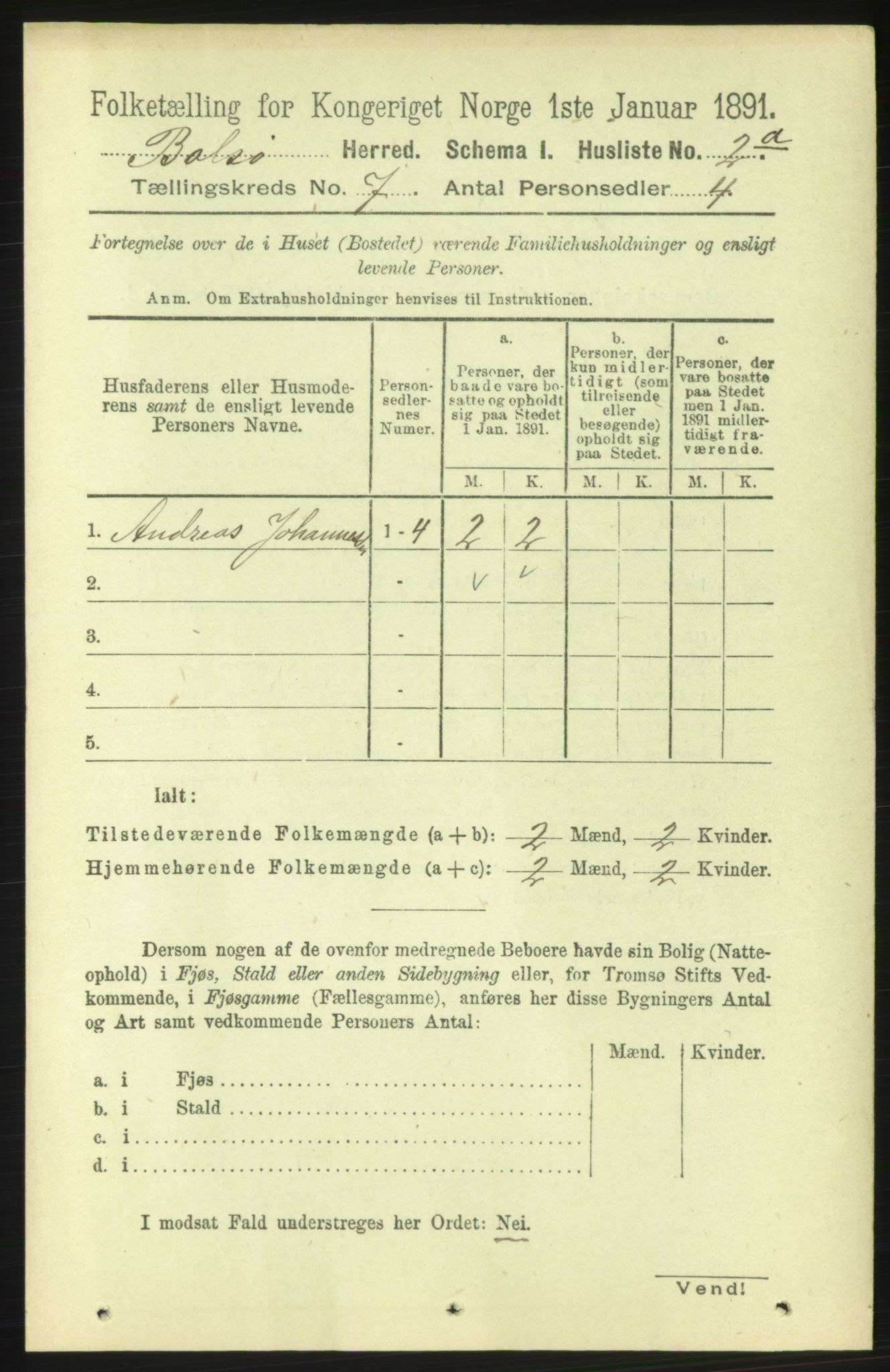 RA, 1891 census for 1544 Bolsøy, 1891, p. 4124