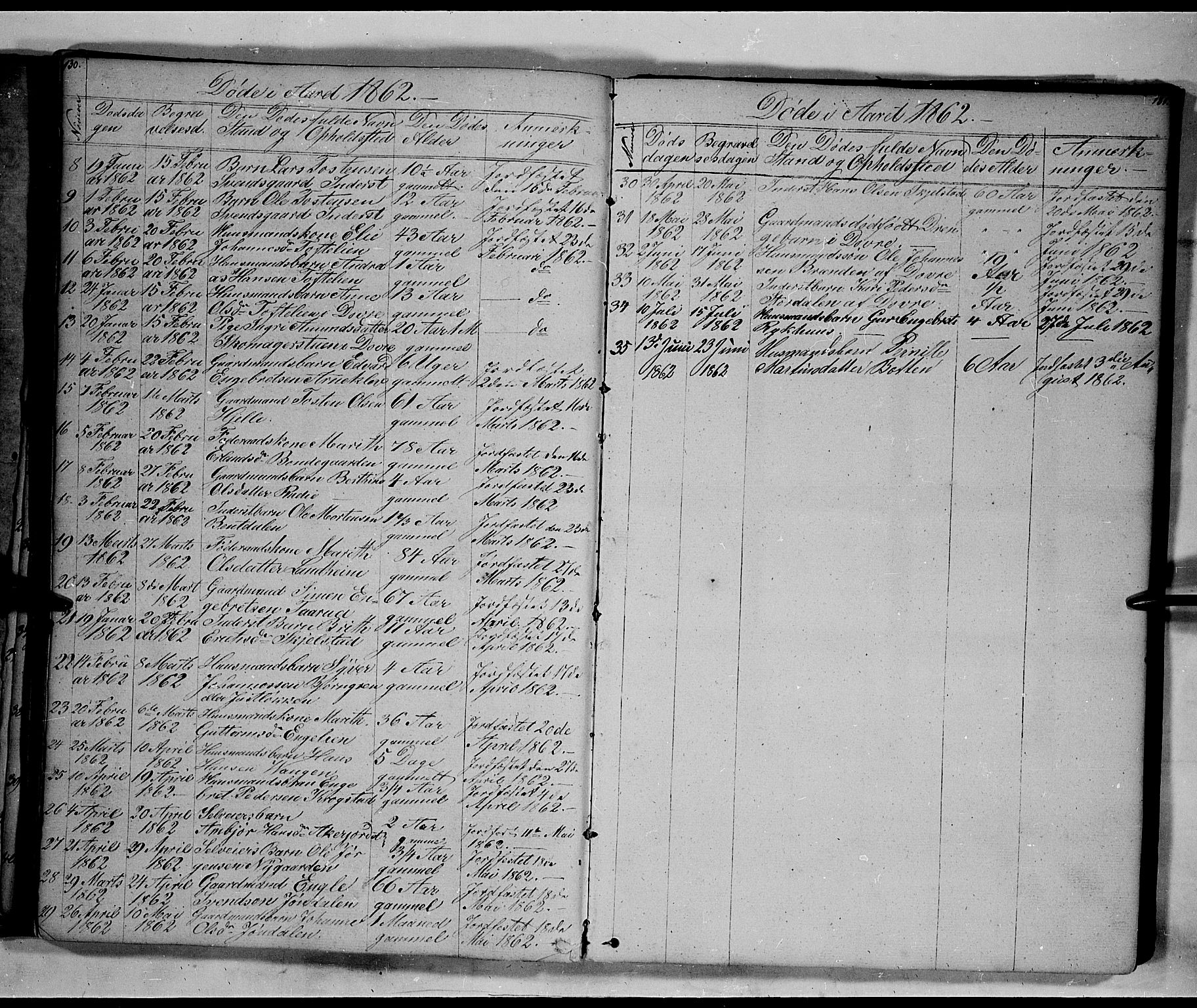 Lesja prestekontor, SAH/PREST-068/H/Ha/Hab/L0003: Parish register (copy) no. 3, 1842-1862, p. 130-131