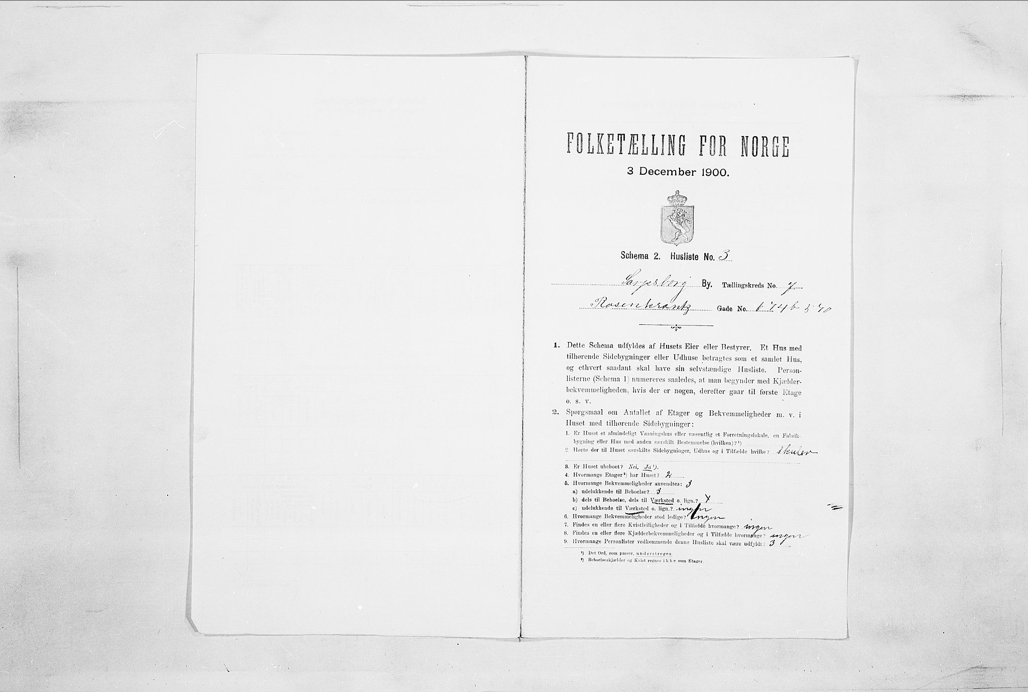 SAO, 1900 census for Sarpsborg, 1900