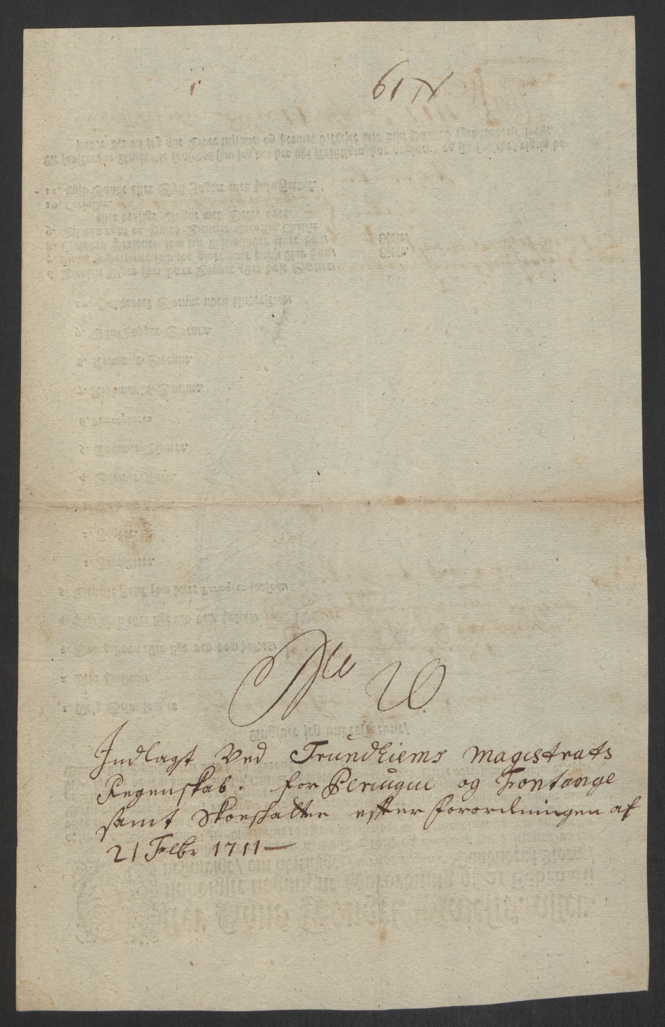 Rentekammeret inntil 1814, Reviderte regnskaper, Byregnskaper, AV/RA-EA-4066/R/Rs/L0507: [S3] Kontribusjonsregnskap, 1699-1711, p. 528