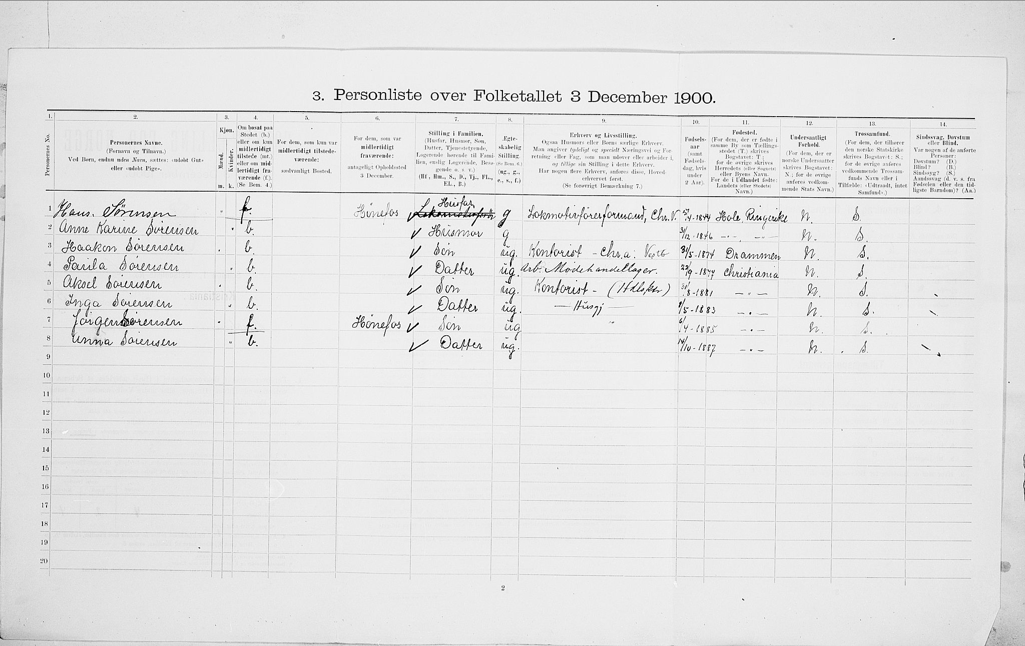SAO, 1900 census for Kristiania, 1900, p. 74539