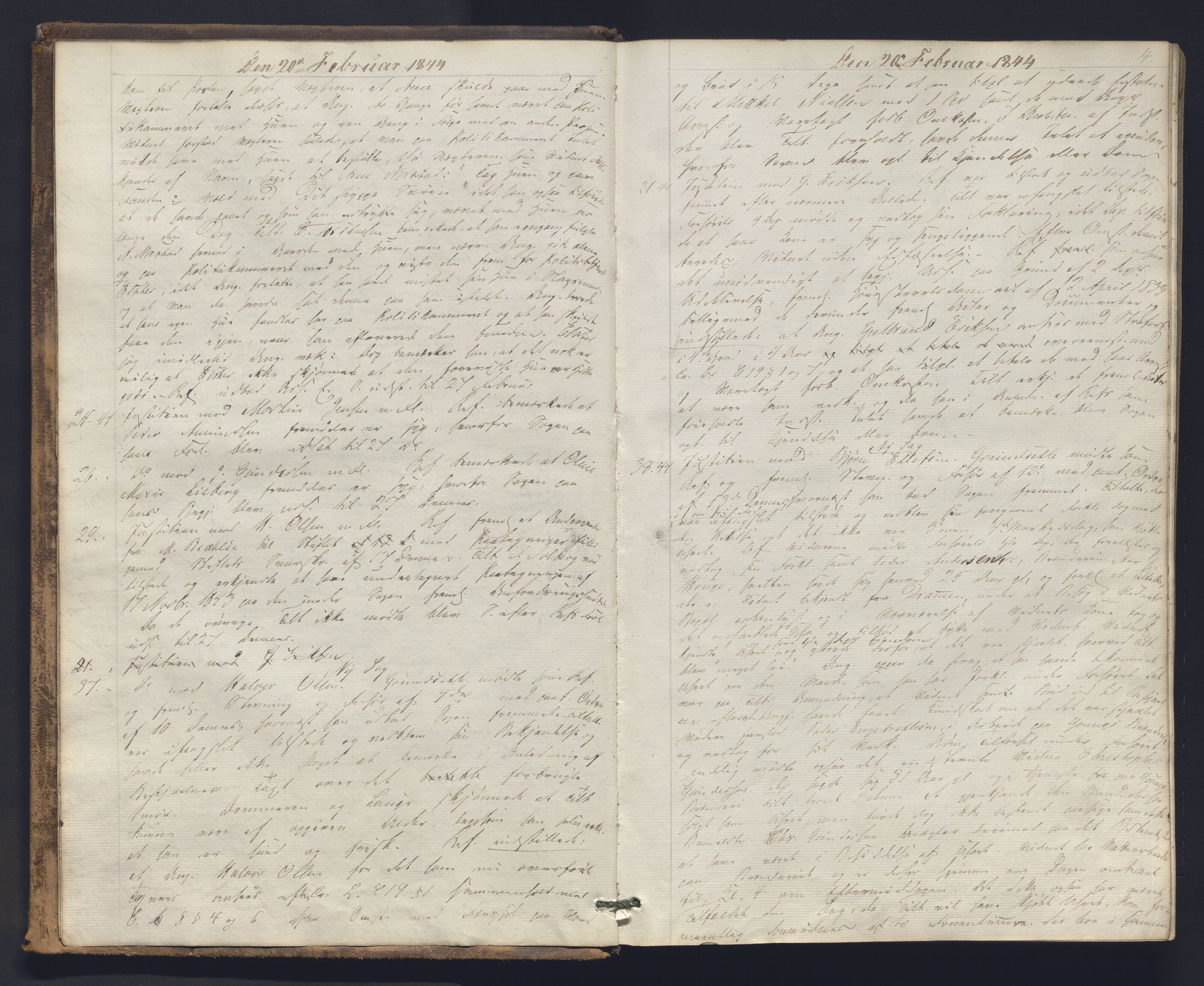 Christiania byfogd, AV/SAO-A-11543/F/Fc/L0013: Ekstrarettsprotokoll, 1844-1847, p. 3b-4a