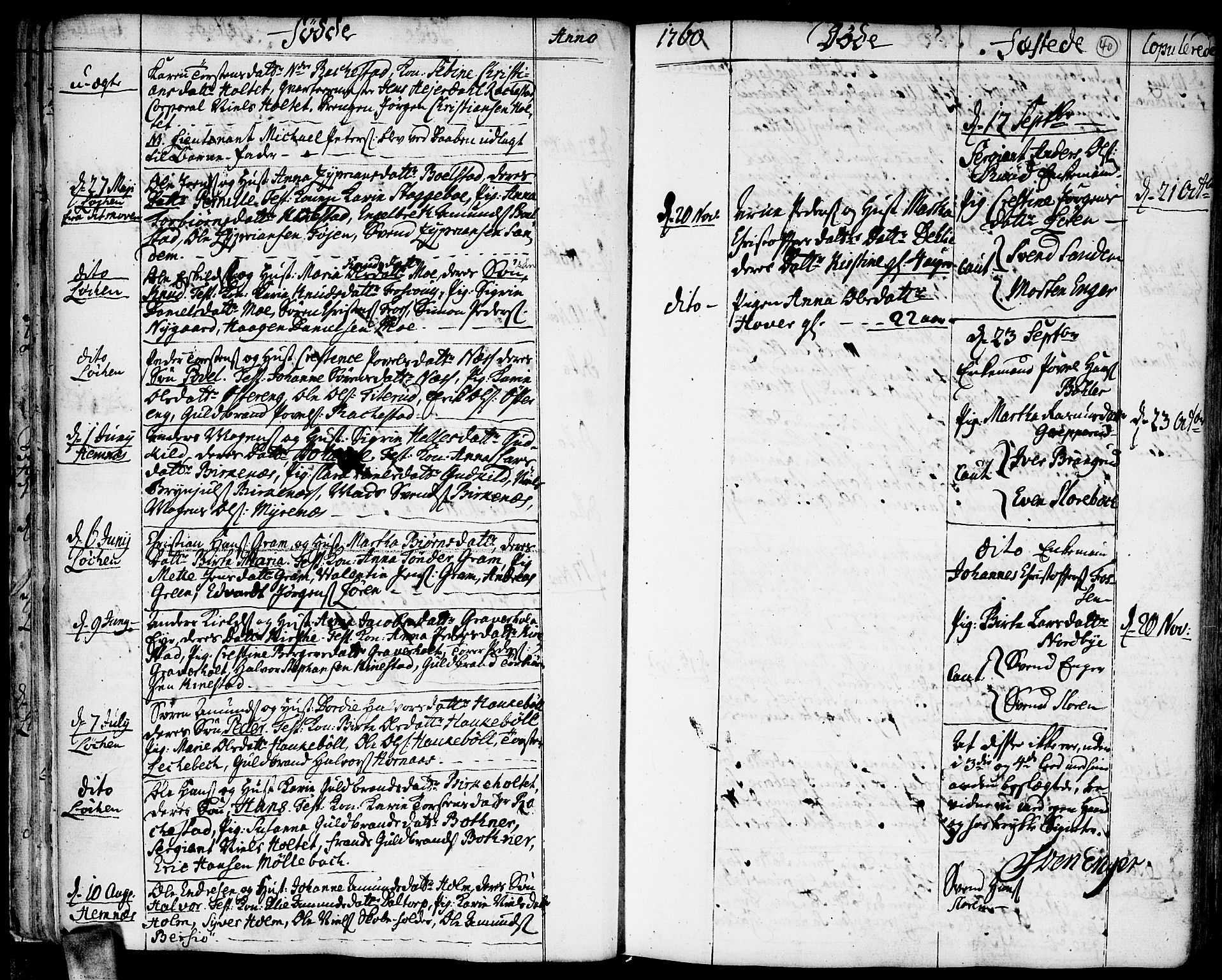 Høland prestekontor Kirkebøker, SAO/A-10346a/F/Fa/L0004: Parish register (official) no. I 4, 1757-1780, p. 40