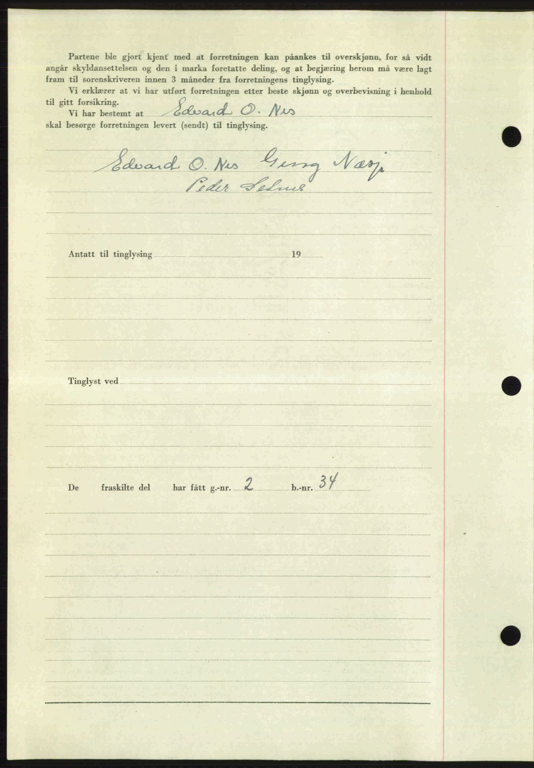 Romsdal sorenskriveri, AV/SAT-A-4149/1/2/2C: Mortgage book no. A23, 1947-1947, Diary no: : 2070/1947