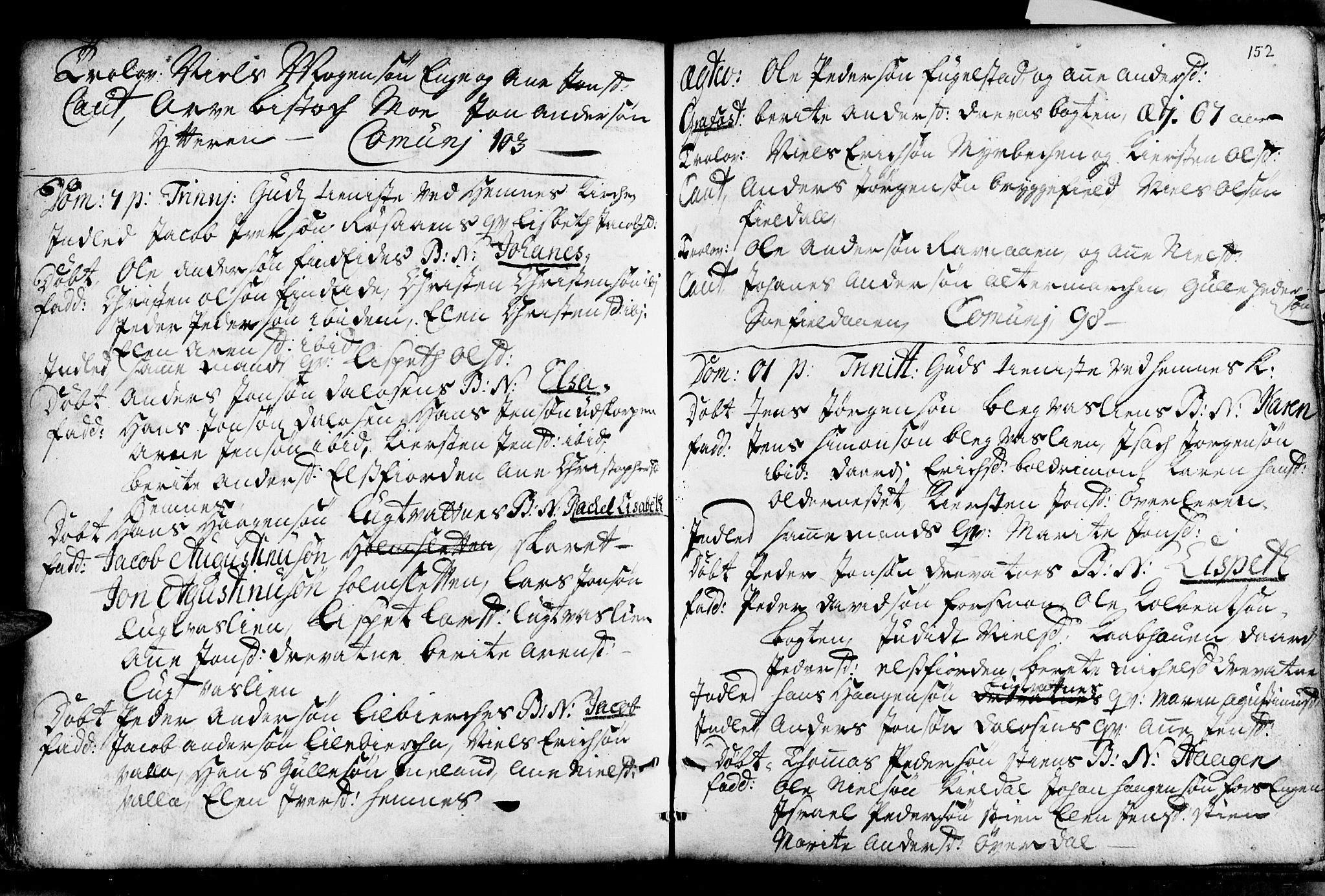 Ministerialprotokoller, klokkerbøker og fødselsregistre - Nordland, SAT/A-1459/825/L0346: Parish register (official) no. 825A02, 1729-1748, p. 152