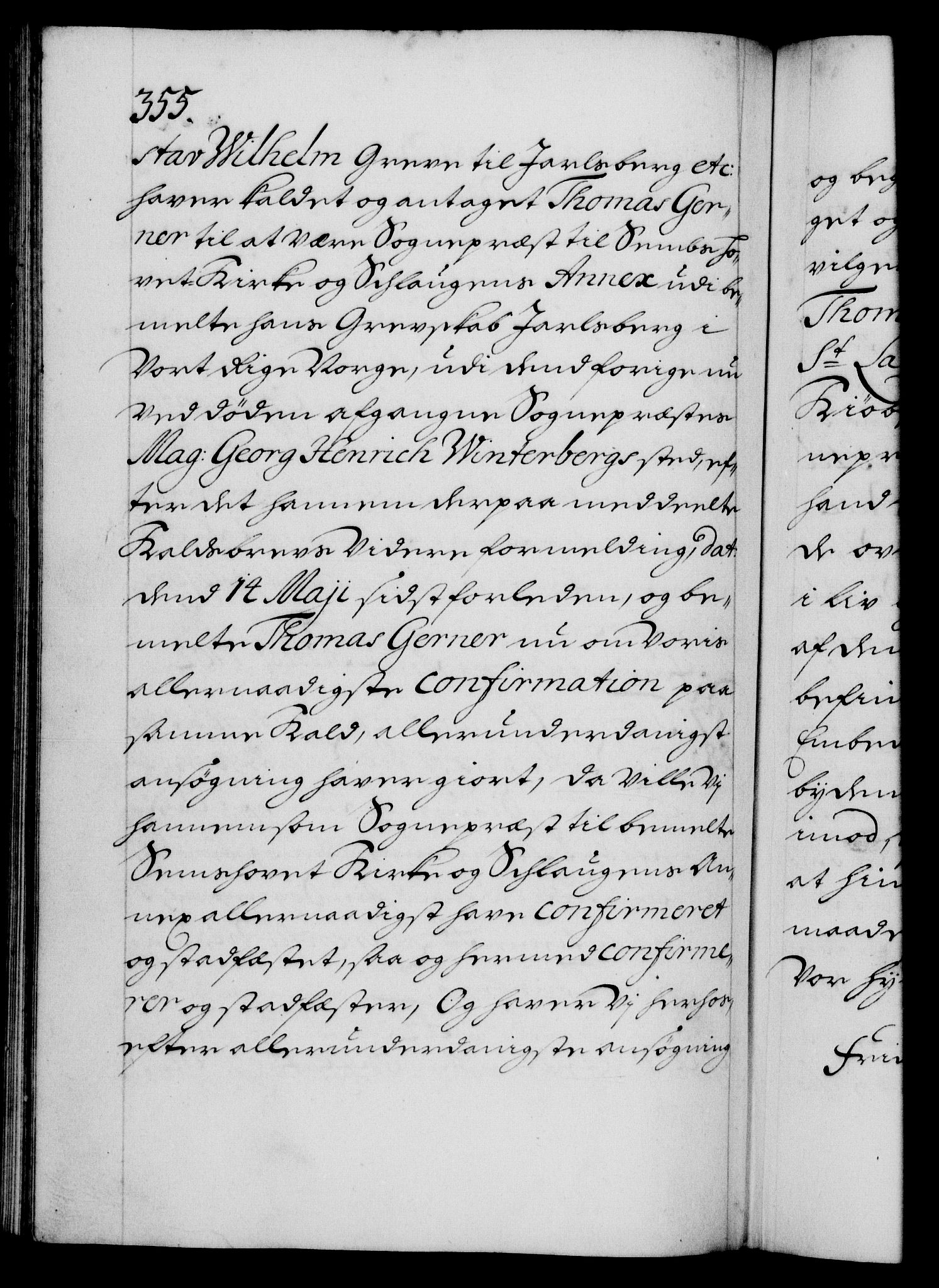 Danske Kanselli 1572-1799, AV/RA-EA-3023/F/Fc/Fca/Fcaa/L0018: Norske registre, 1699-1703, p. 354b