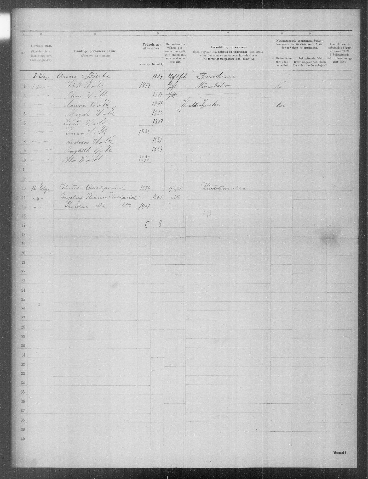 OBA, Municipal Census 1902 for Kristiania, 1902, p. 23835