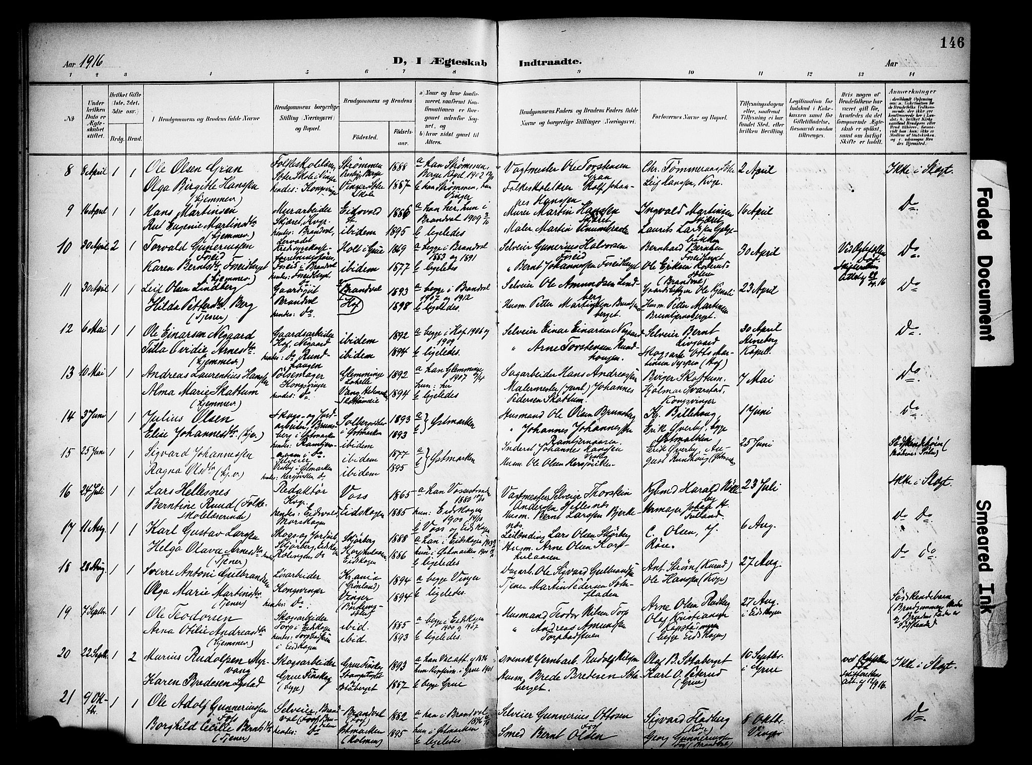 Vinger prestekontor, AV/SAH-PREST-024/H/Ha/Haa/L0016: Parish register (official) no. 16, 1898-1920, p. 146