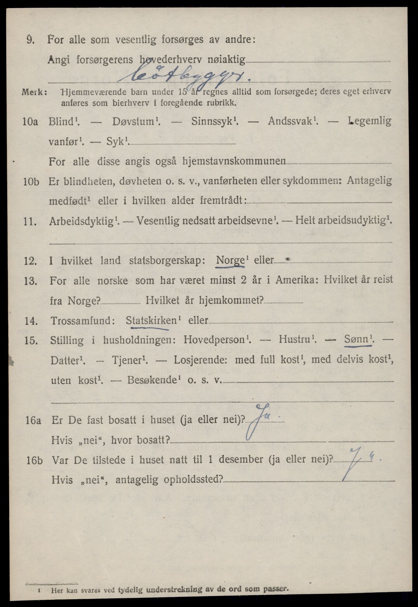 SAT, 1920 census for Sylte, 1920, p. 2642