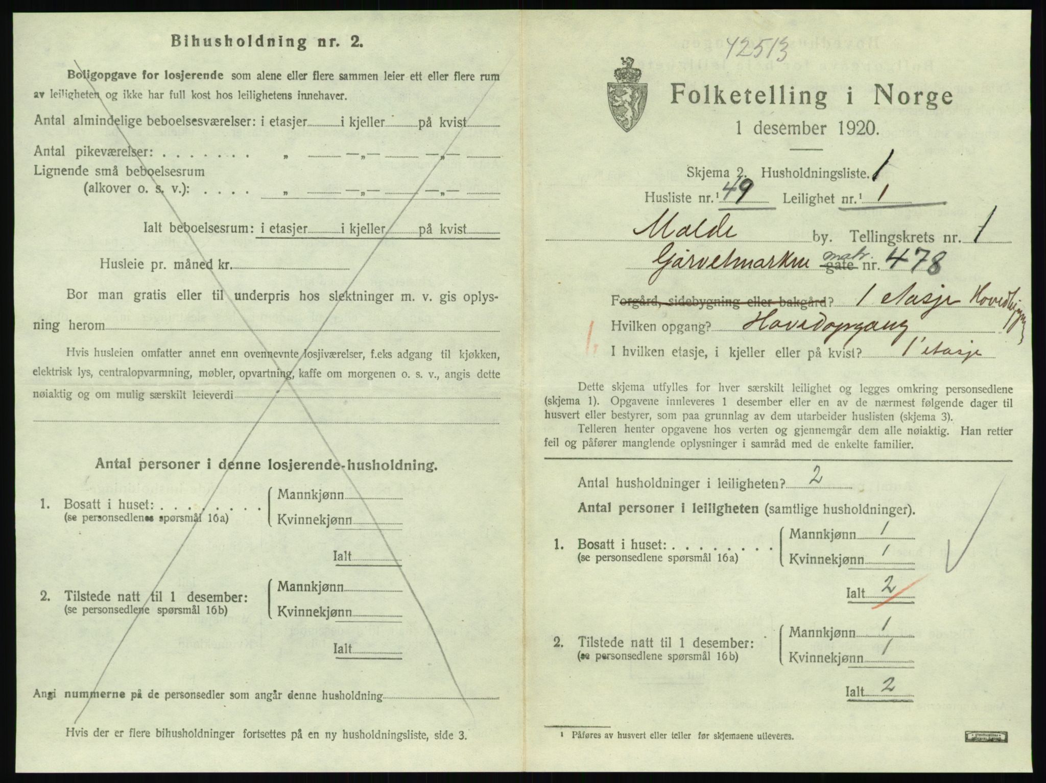 SAT, 1920 census for Molde, 1920, p. 969