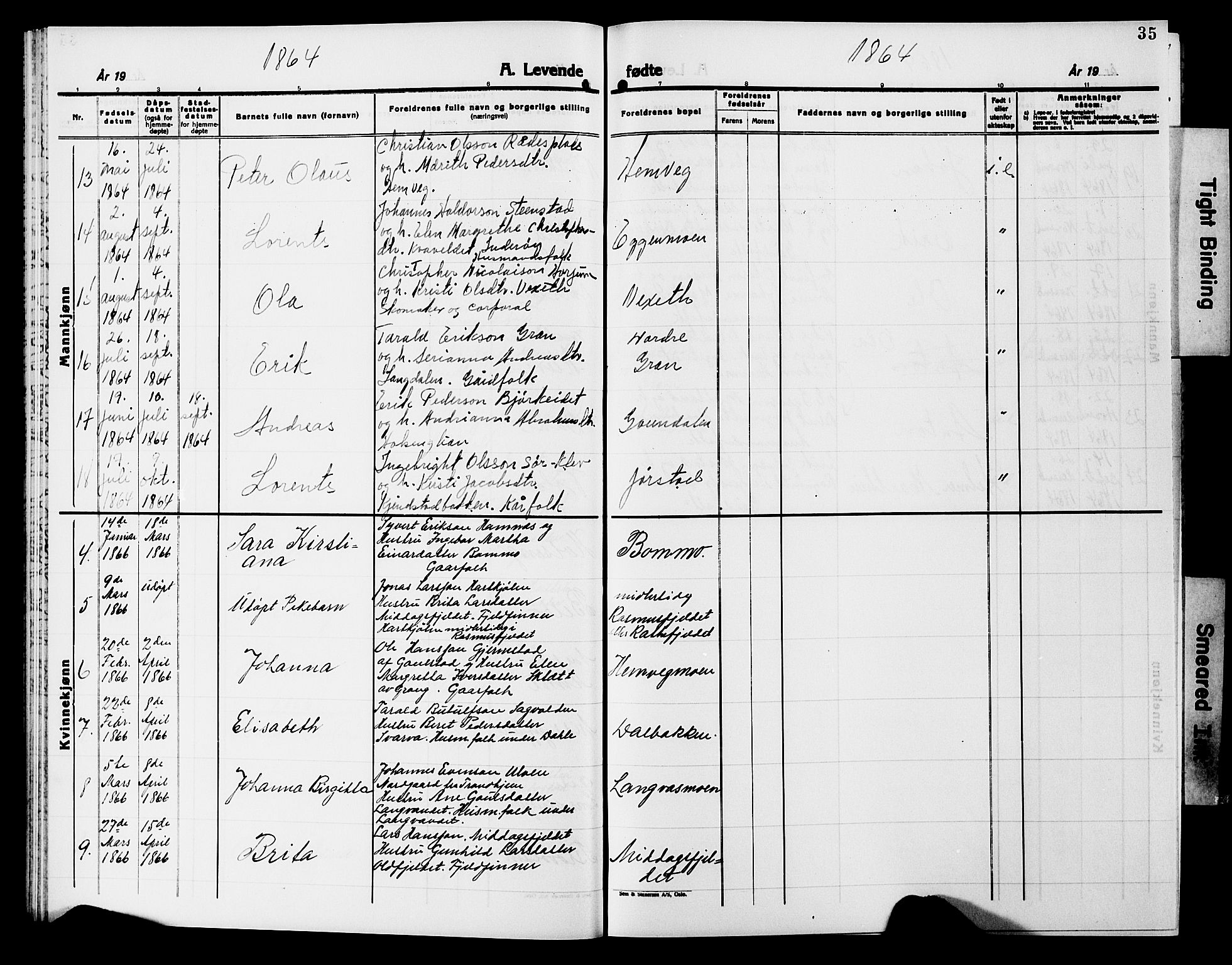 Ministerialprotokoller, klokkerbøker og fødselsregistre - Nord-Trøndelag, AV/SAT-A-1458/749/L0485: Parish register (official) no. 749D01, 1857-1872, p. 35