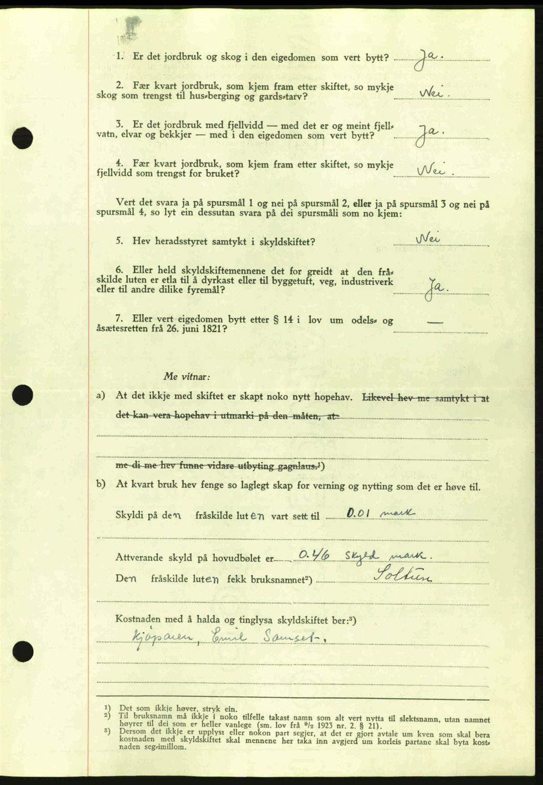 Romsdal sorenskriveri, AV/SAT-A-4149/1/2/2C: Mortgage book no. A17, 1944-1945, Diary no: : 466/1945