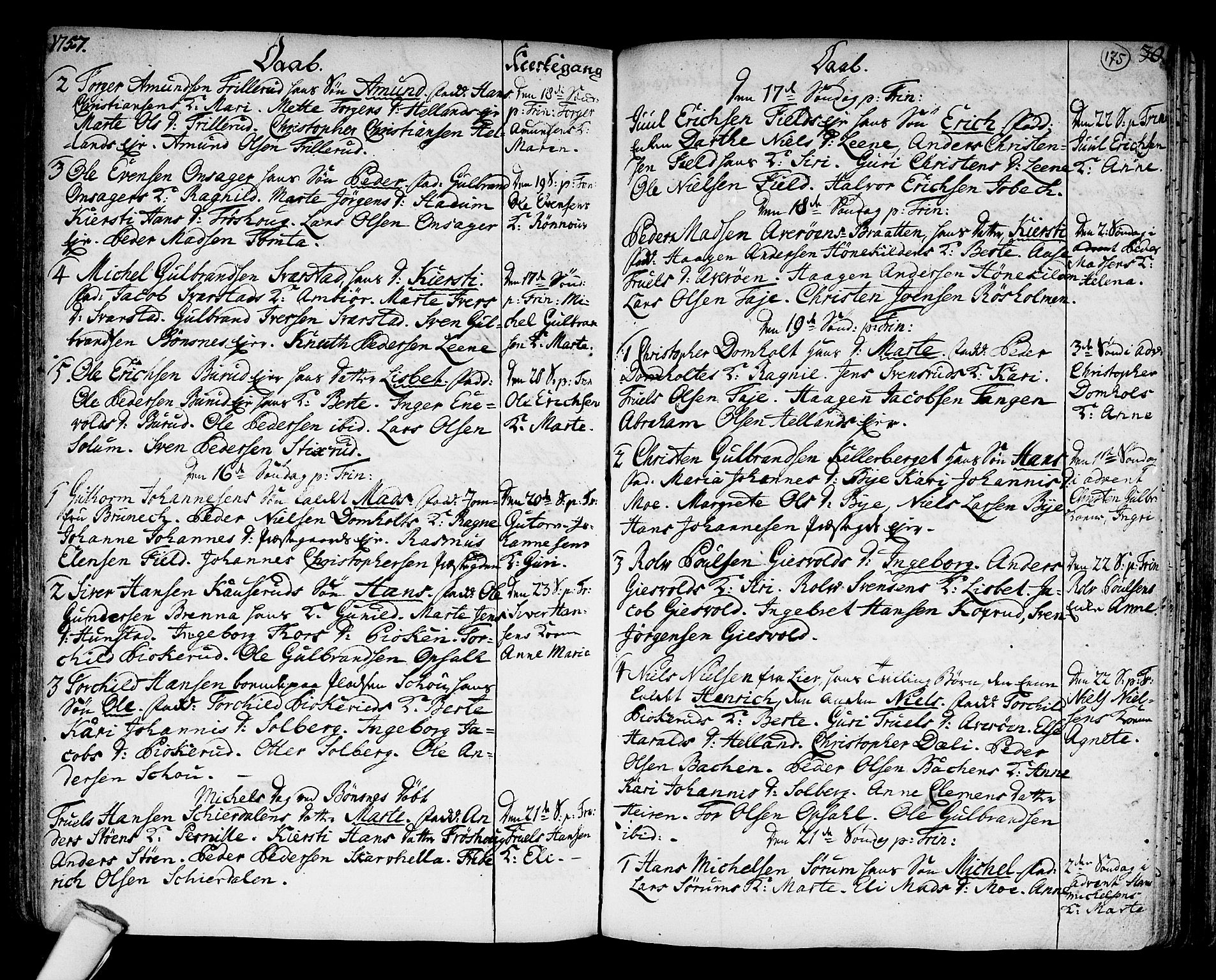 Hole kirkebøker, SAKO/A-228/F/Fa/L0001: Parish register (official) no. I 1, 1716-1765, p. 175