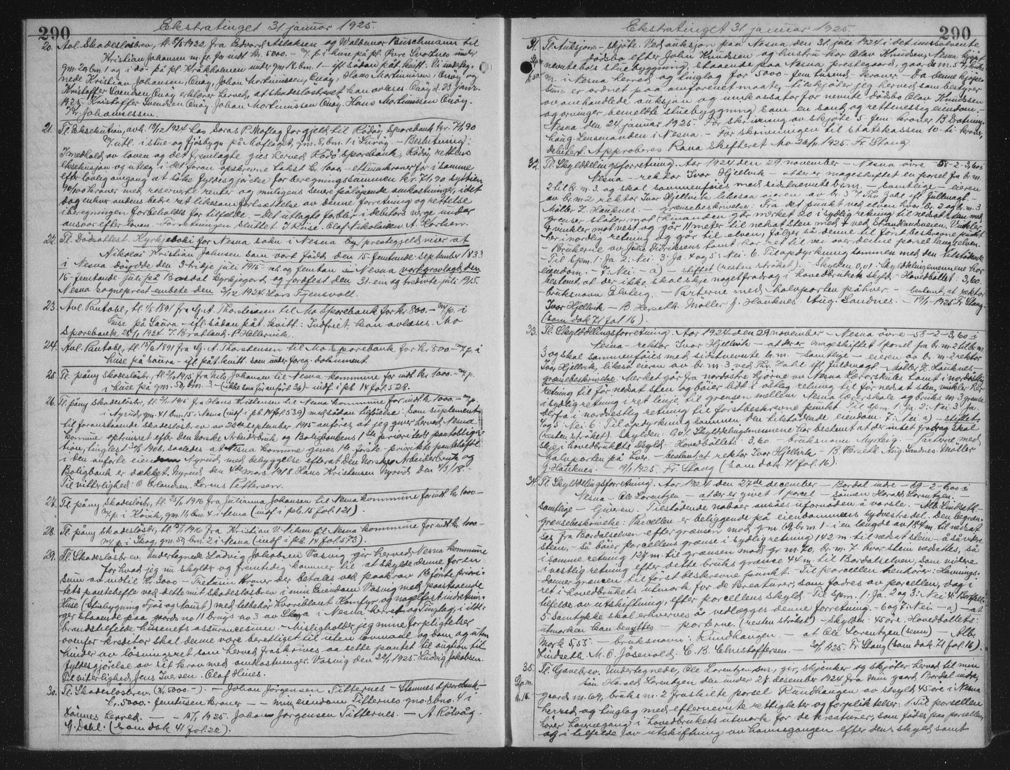 Rana sorenskriveri , AV/SAT-A-1108/1/2/2C/L0018: Mortgage book no. 18, 1923-1928, p. 290, Deed date: 31.01.1925