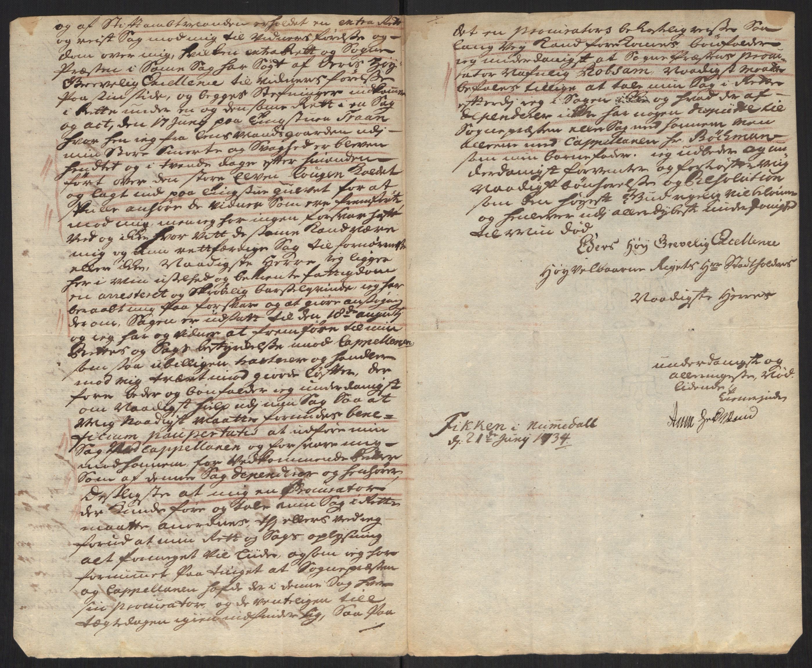 Stattholderembetet 1572-1771, AV/RA-EA-2870/Ef/L0107: Brev fra embetsmenn og andre, 1733-1734, p. 302