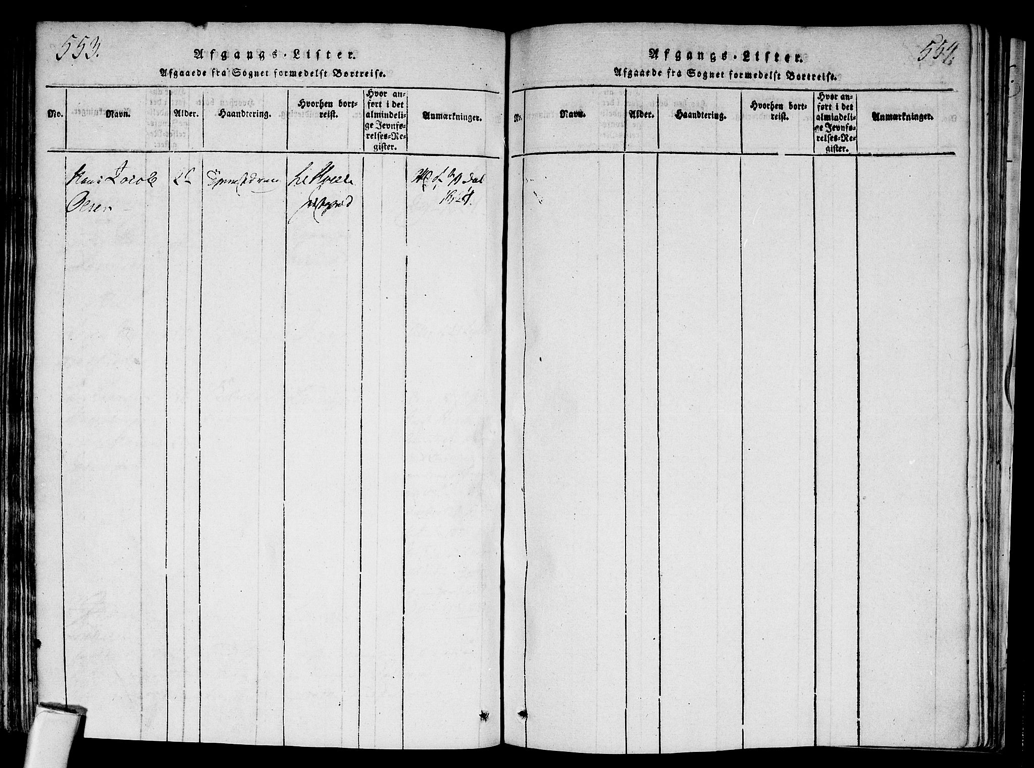 Modum kirkebøker, AV/SAKO-A-234/F/Fa/L0004: Parish register (official) no. 4, 1818-1824, p. 553-554
