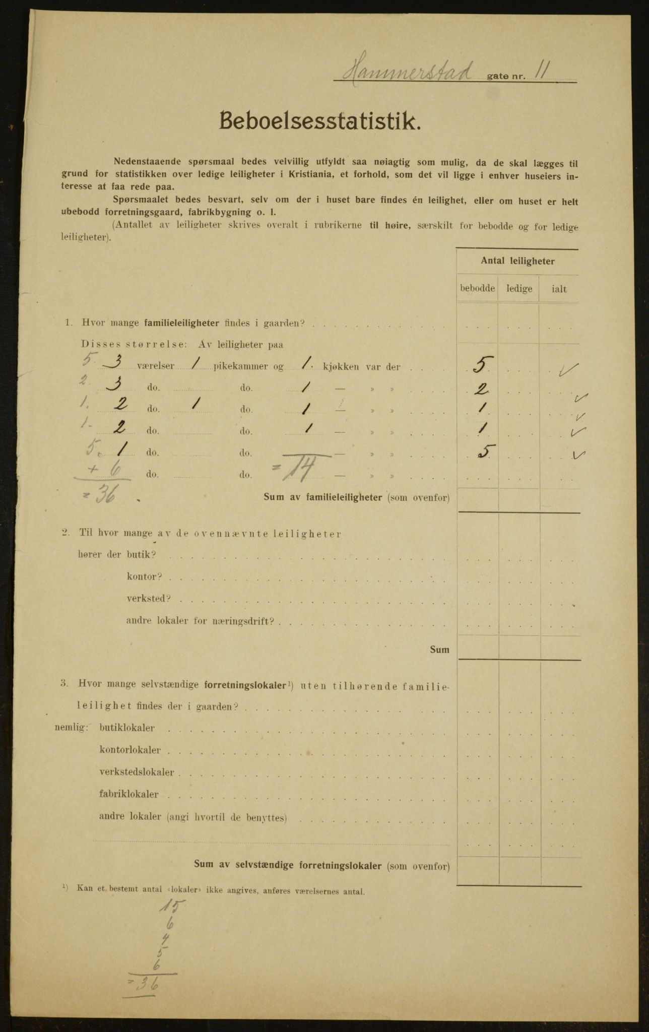 OBA, Municipal Census 1910 for Kristiania, 1910, p. 32572