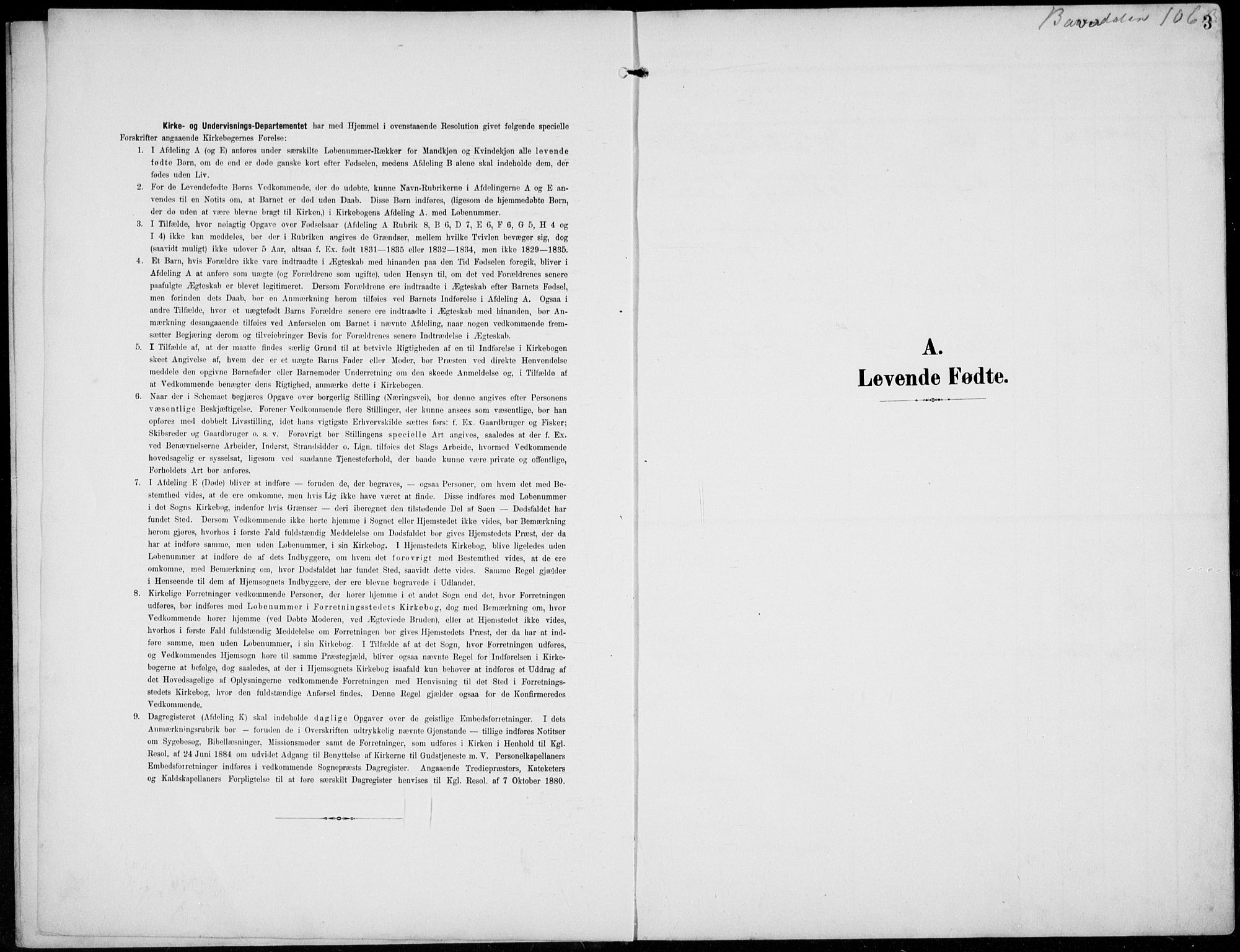 Lom prestekontor, SAH/PREST-070/L/L0007: Parish register (copy) no. 7, 1904-1938, p. 3