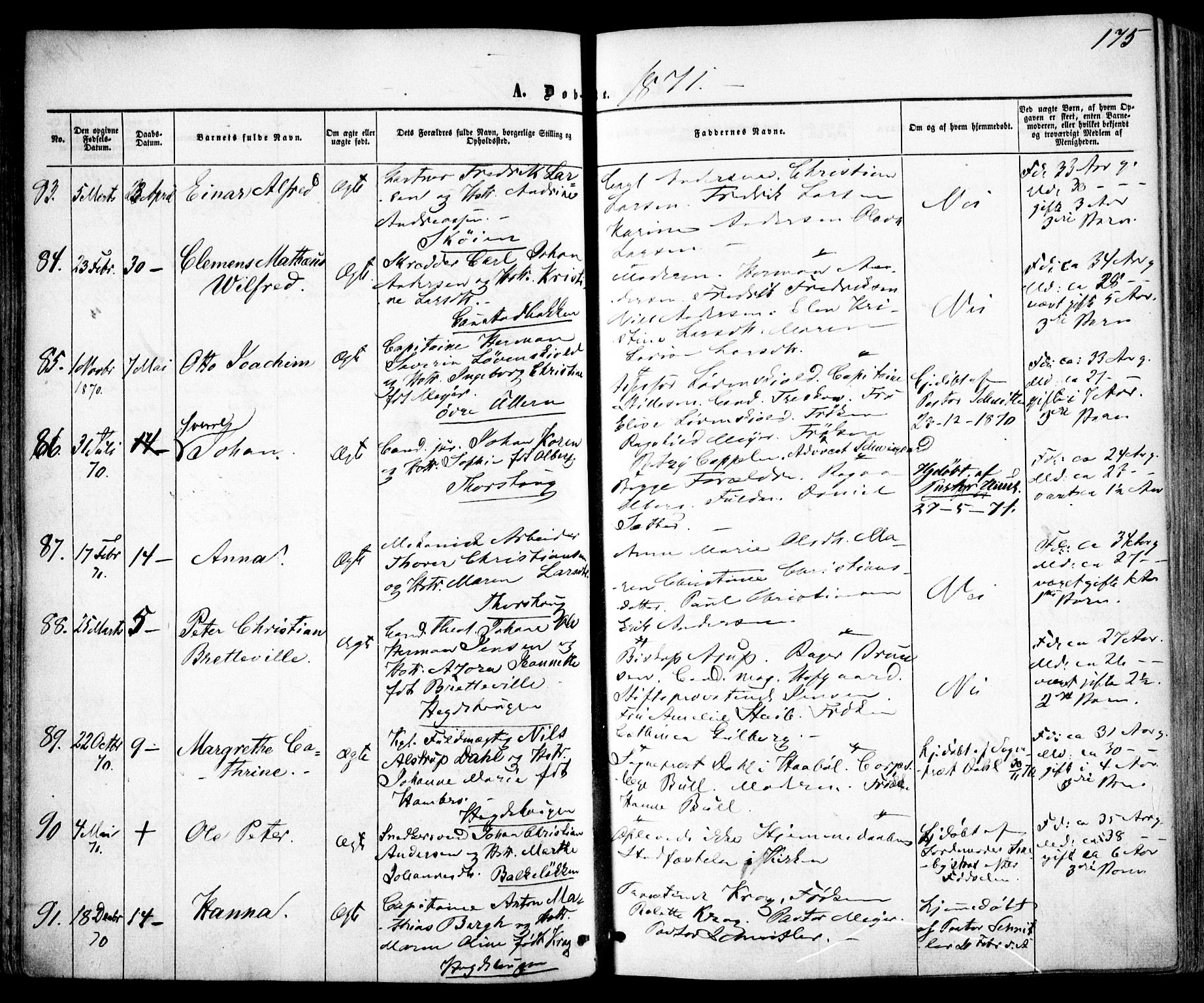 Vestre Aker prestekontor Kirkebøker, AV/SAO-A-10025/F/Fa/L0004: Parish register (official) no. 4, 1857-1877, p. 175