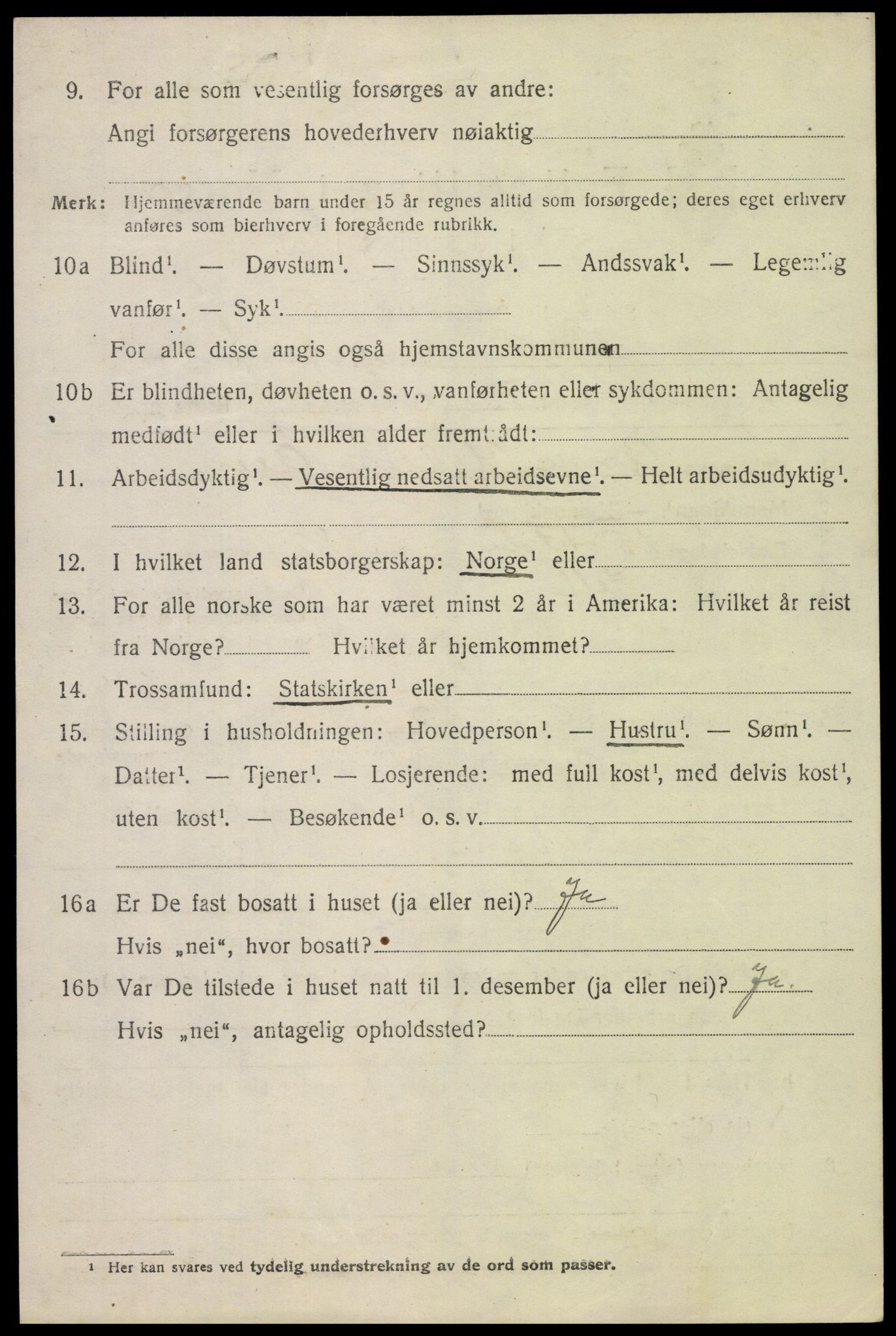 SAH, 1920 census for Vågå, 1920, p. 4697