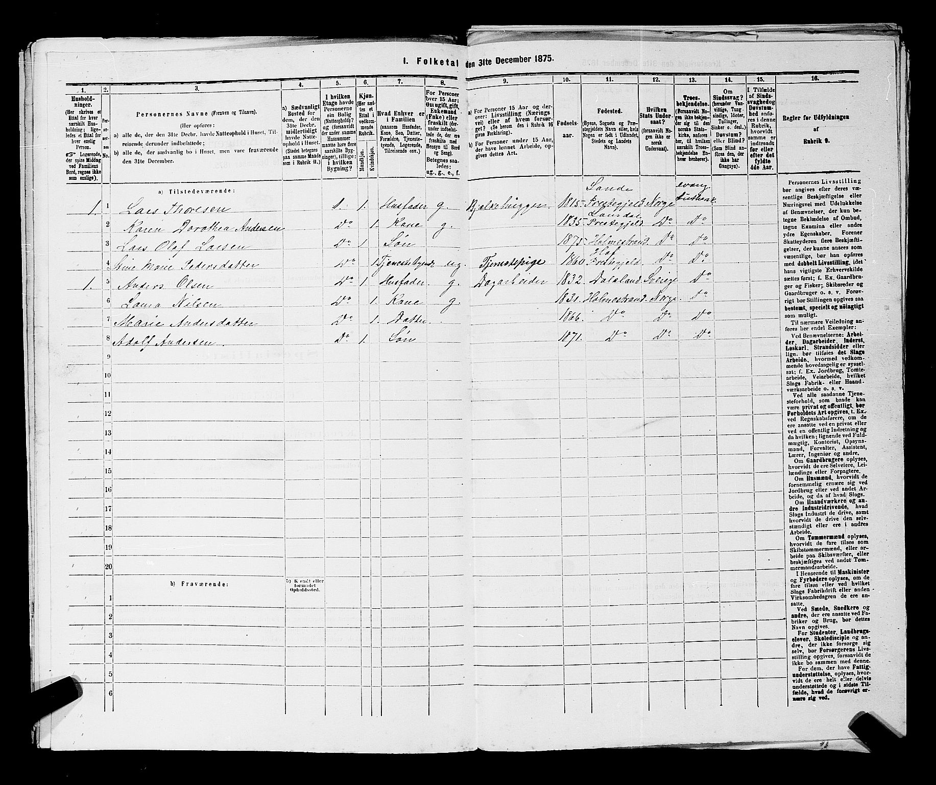 SAKO, 1875 census for 0702P Holmestrand, 1875, p. 352