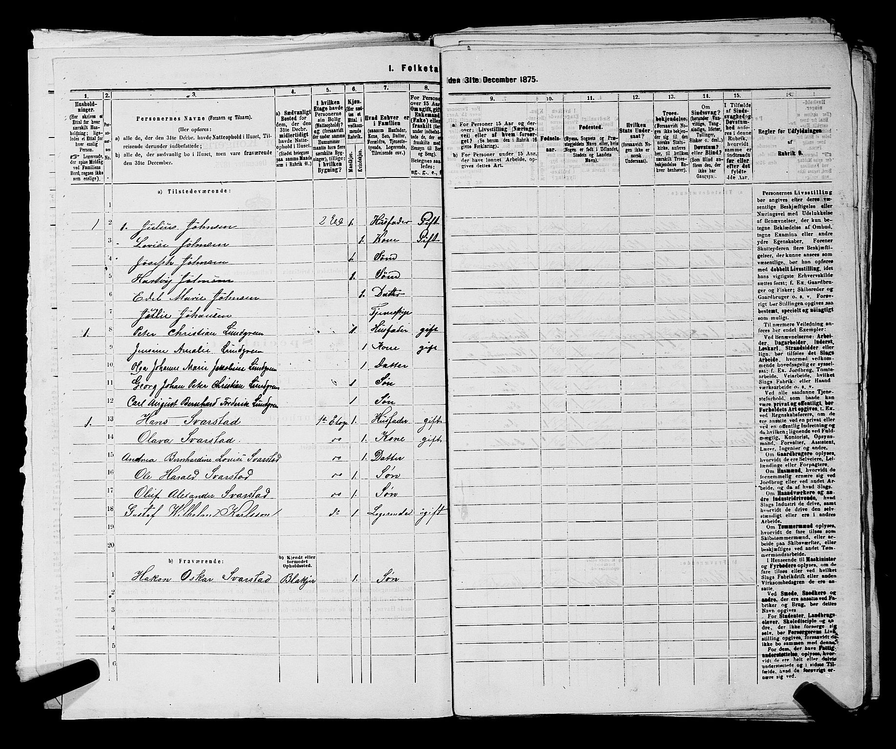 RA, 1875 census for 0301 Kristiania, 1875, p. 8301