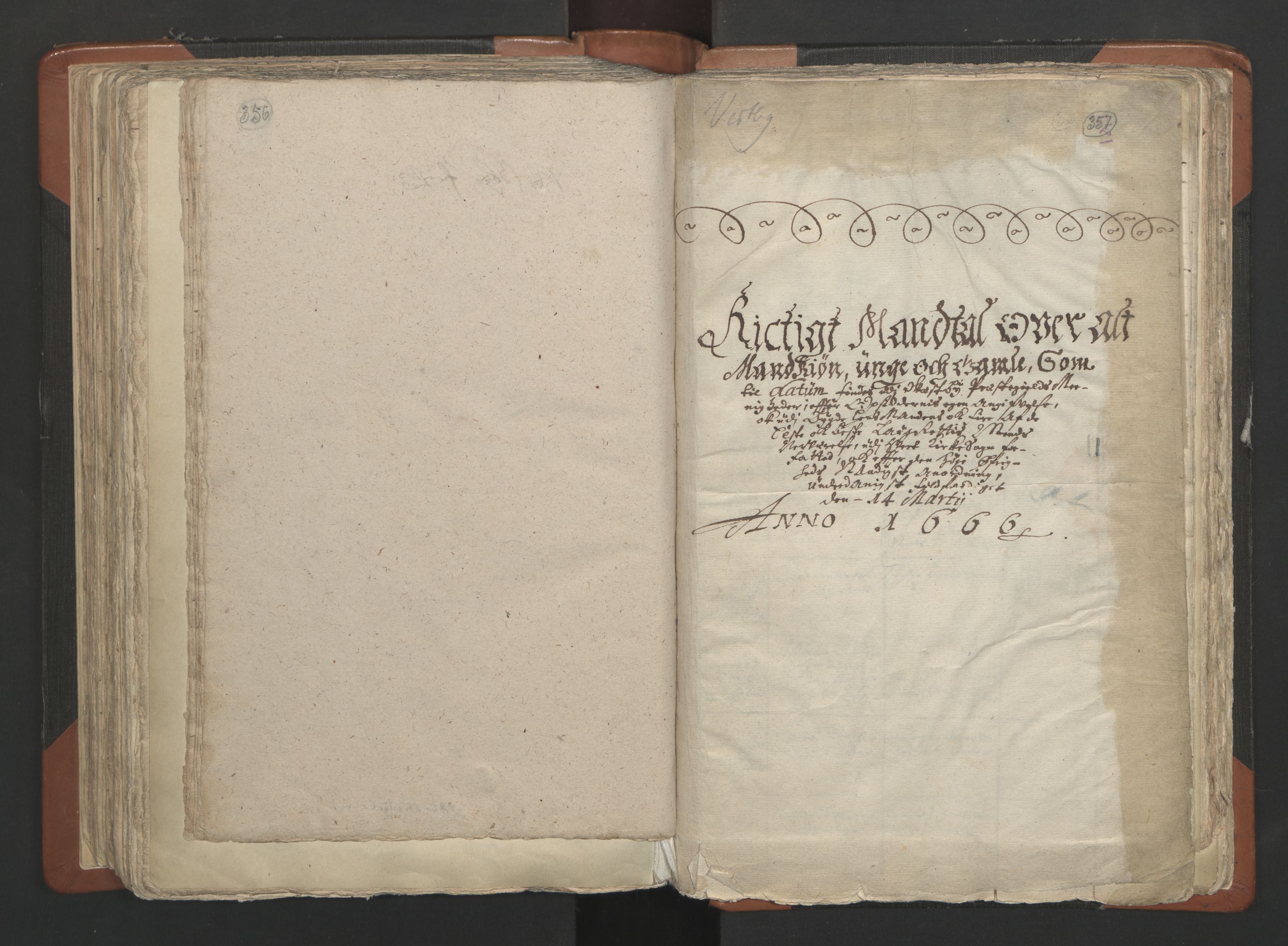 RA, Vicar's Census 1664-1666, no. 2: Øvre Borgesyssel deanery, 1664-1666, p. 356-357
