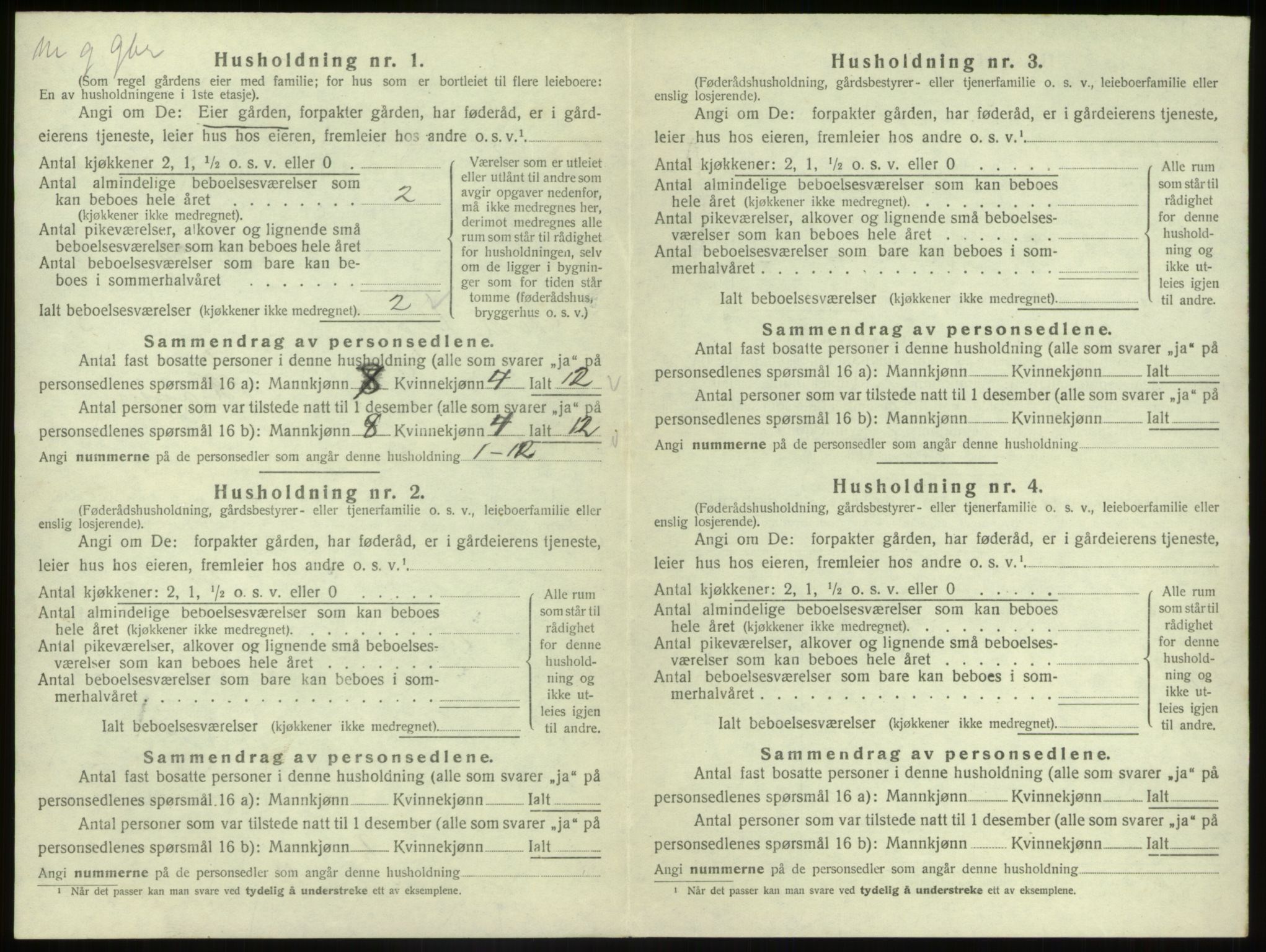 SAB, 1920 census for Nord-Vågsøy, 1920, p. 171