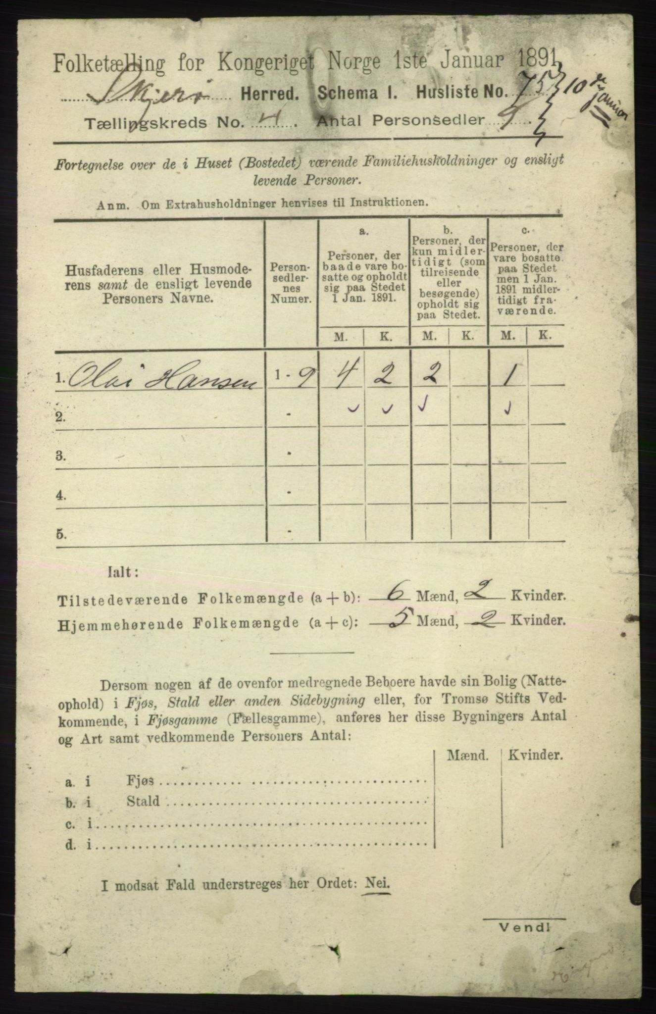 RA, 1891 census for 1941 Skjervøy, 1891, p. 2298