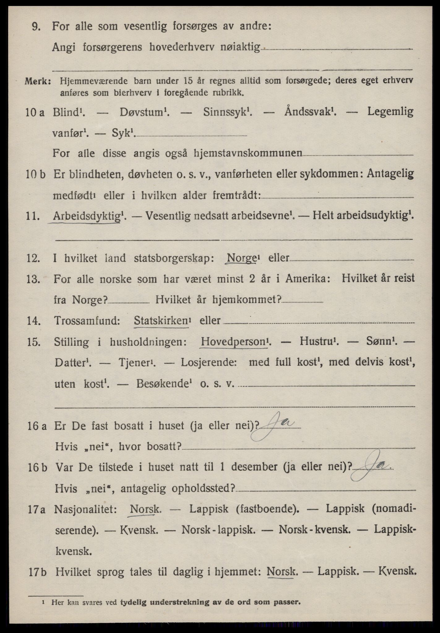 SAT, 1920 census for Oppdal, 1920, p. 5308