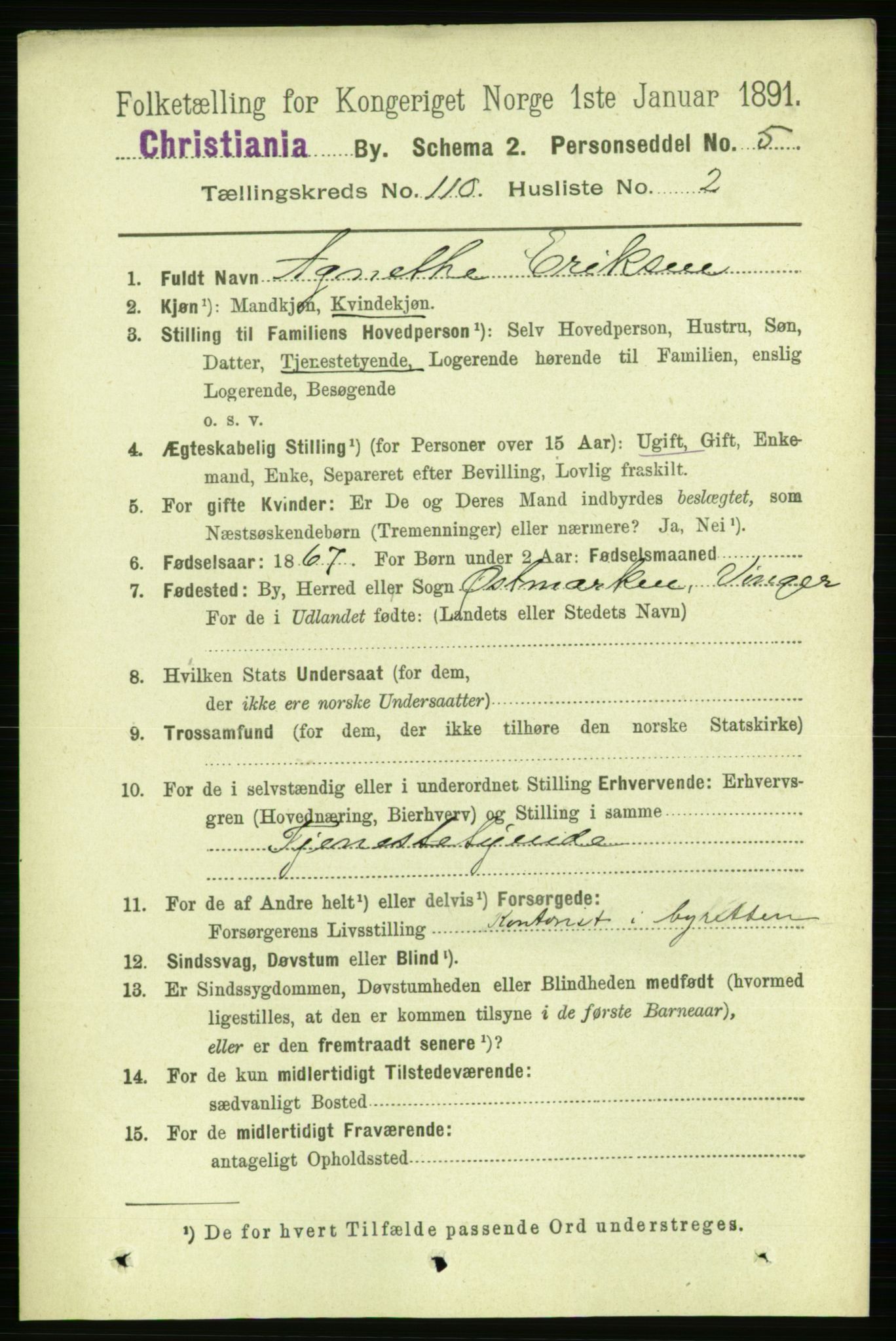 RA, 1891 census for 0301 Kristiania, 1891, p. 57128