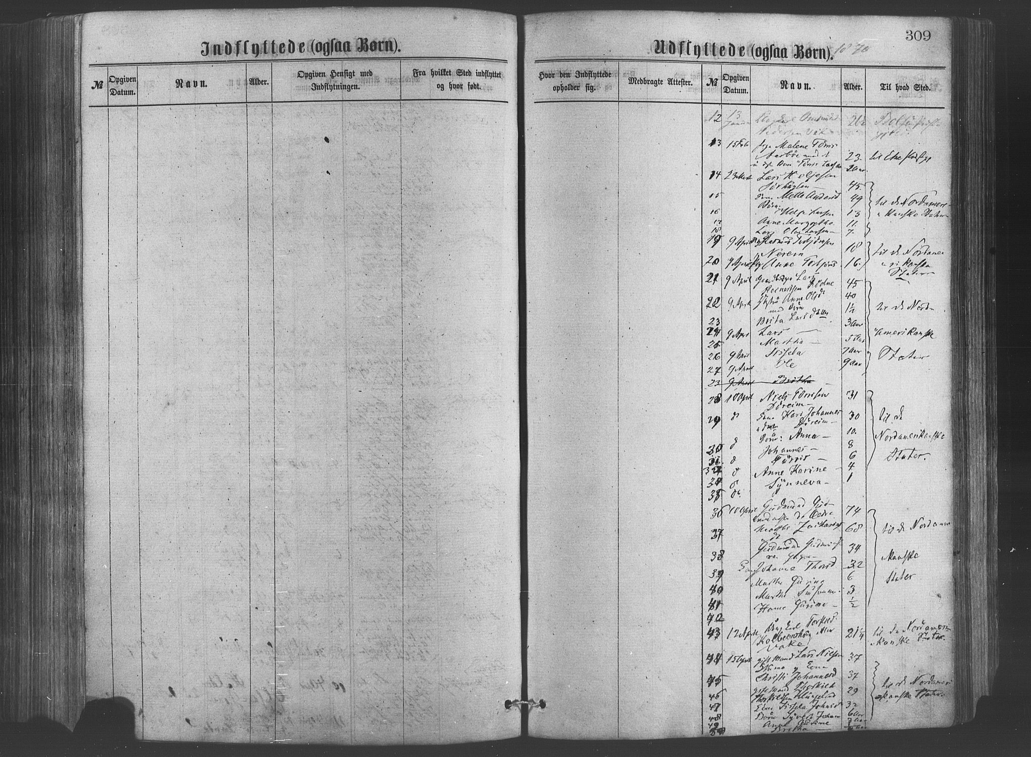 Fjelberg sokneprestembete, SAB/A-75201/H/Haa: Parish register (official) no. A 8, 1866-1879, p. 309